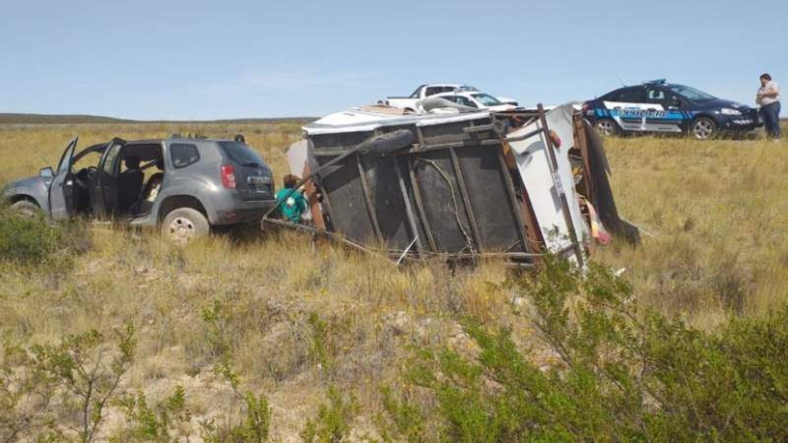 Otro Vuelco en la doble trocha Madryn-Trelew