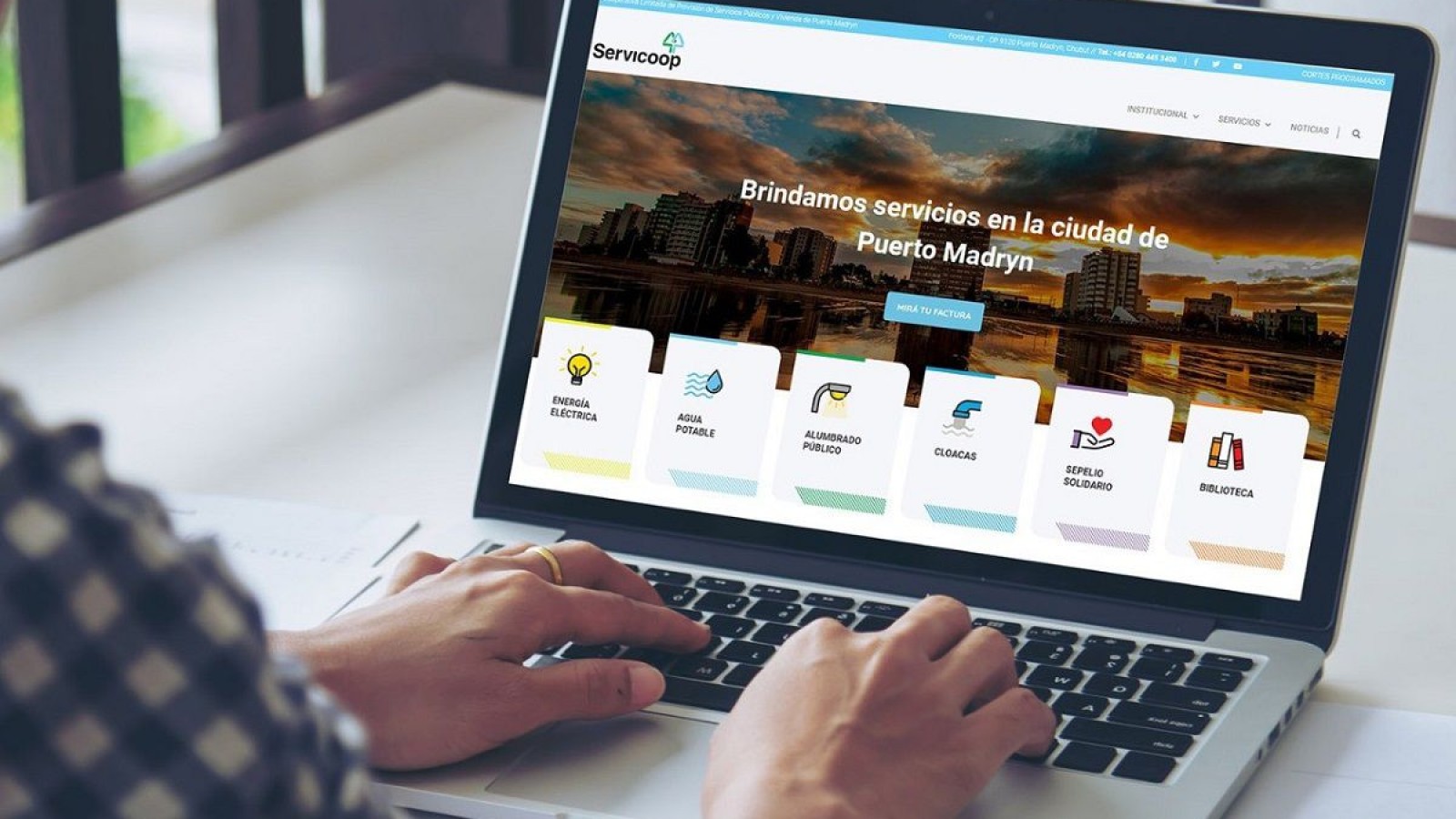 Puerto Madryn: Servicoop lanzó su nueva página web