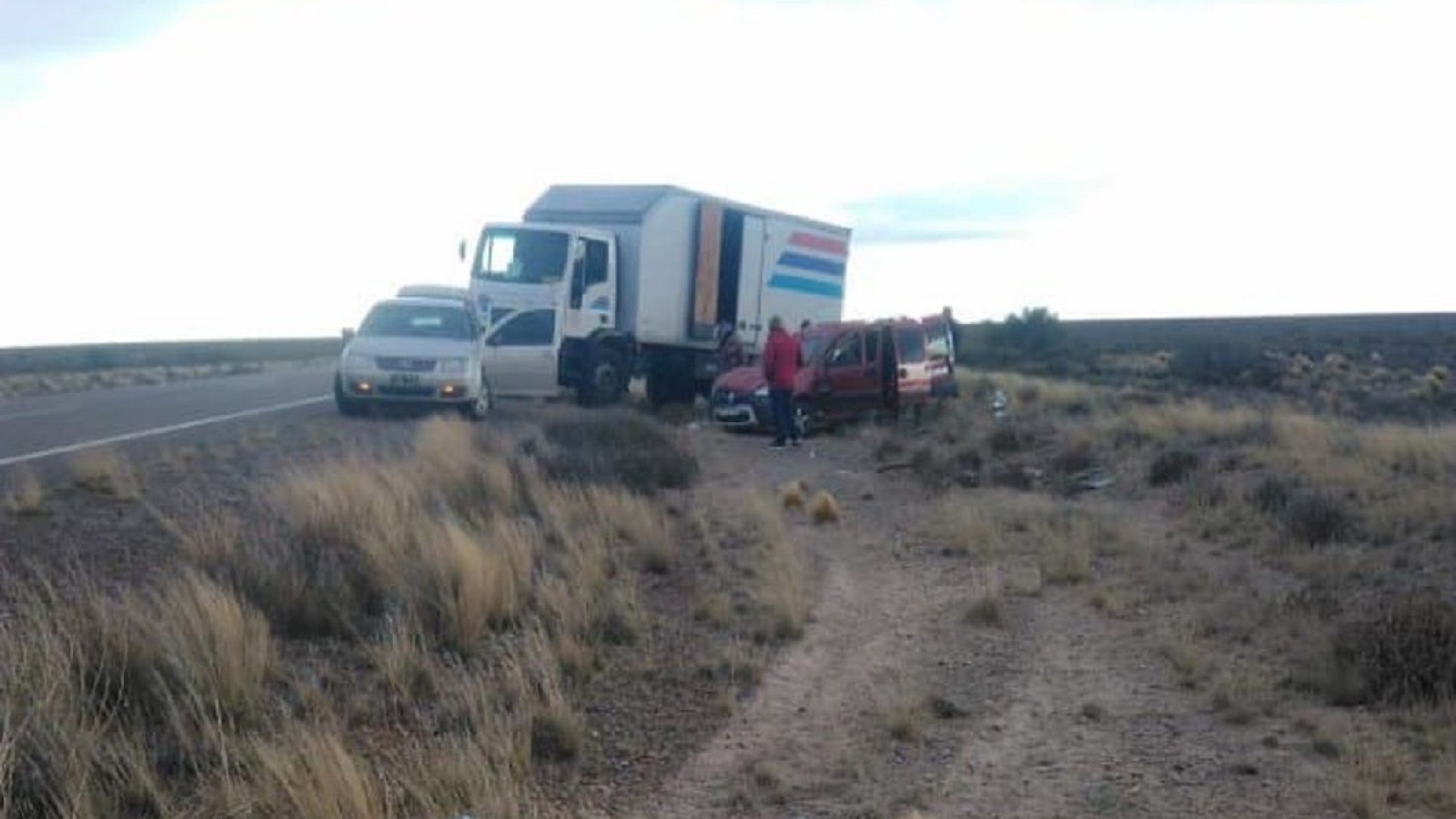 Una familia accidentada en la ruta Nº3 cerca de Madryn