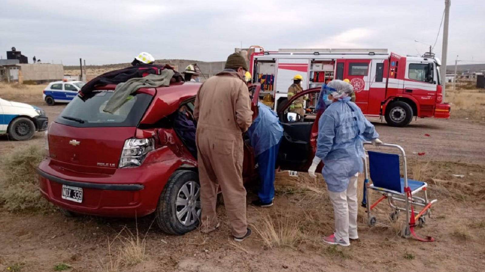 Puerto Madryn: dos lesionados en un choque
