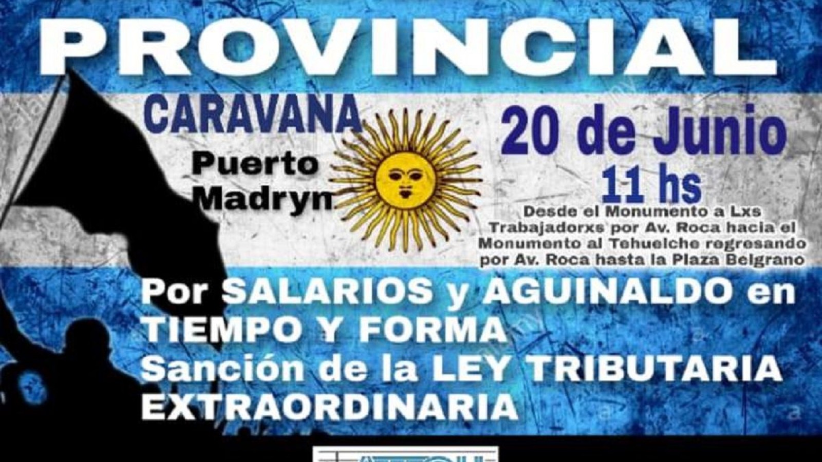 Madryn: estatales realizarán un "banderazo" y "caravana"