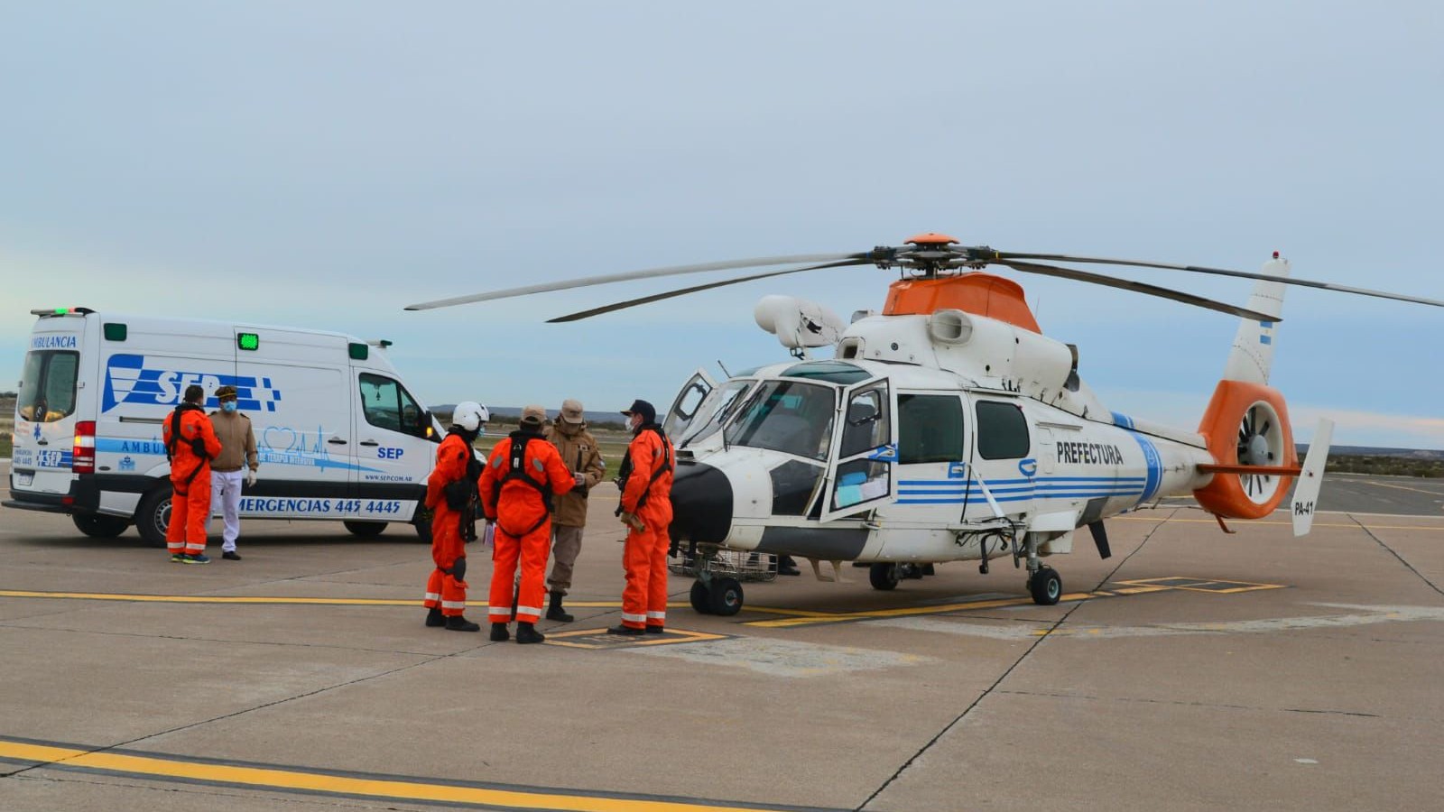 Madryn: un marinero sufrió un ACV a bordo y fue evacuado por Prefectura