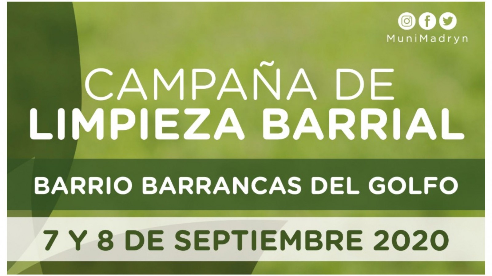 Campaña de Limpieza Barrial: la próxima semana en B° Barrancas del Golfo