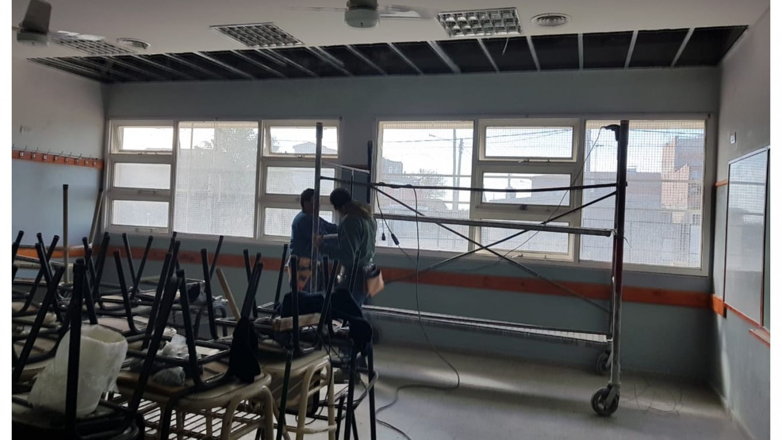 Avanza la obra de refacción de la Escuela N° 219 de Puerto Madryn