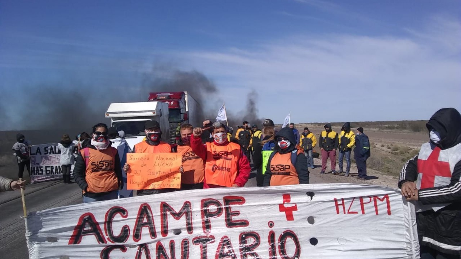 Madryn: Trabajadores de la Salud cortan Ruta Nacional Nº 3