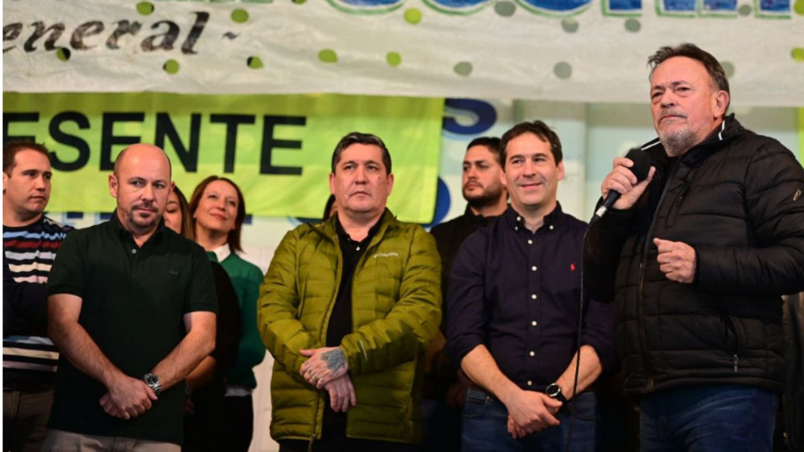 Representantes de Uocra en Madryn acompañaron a la fórmula Luque - Sastre