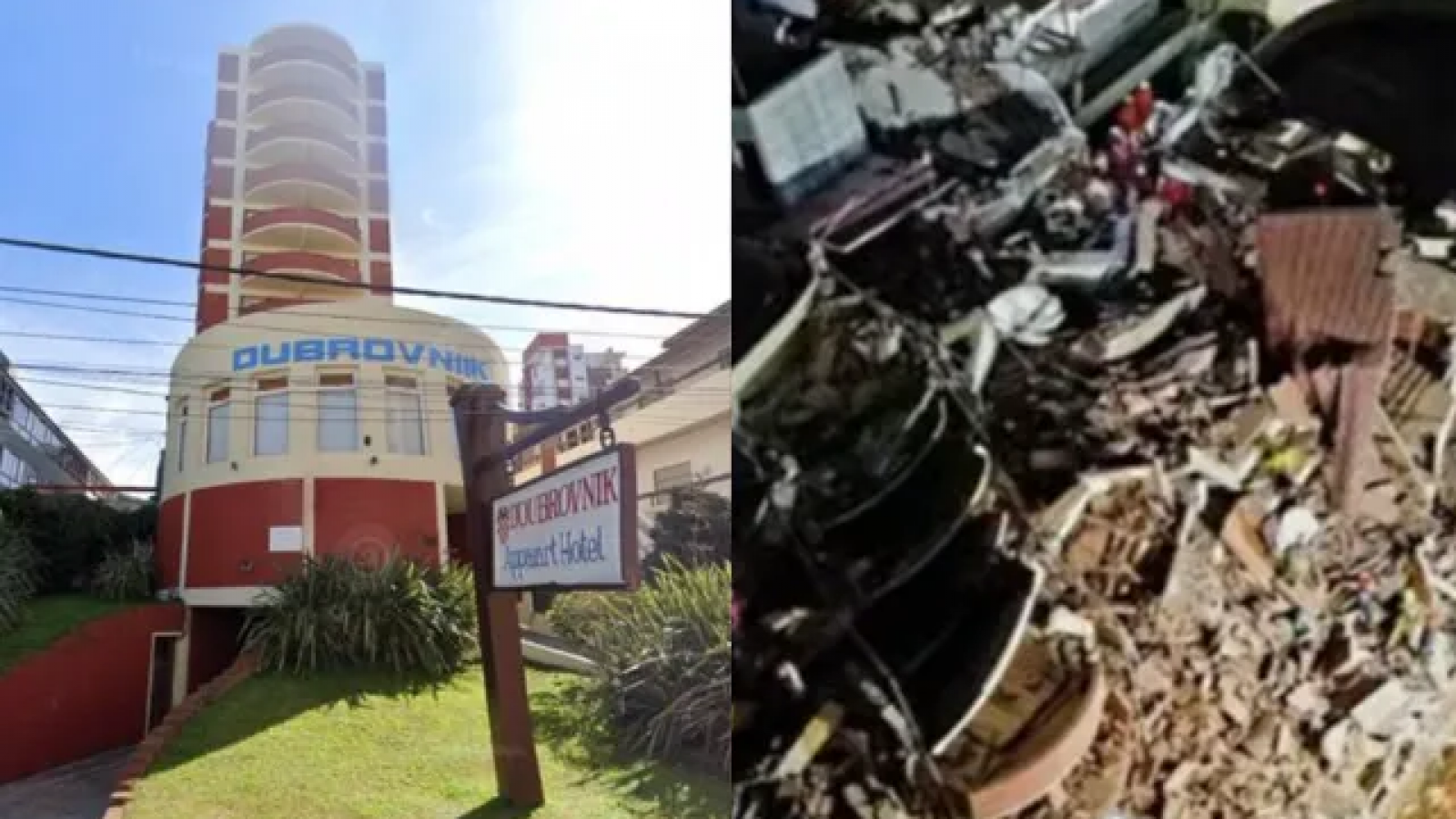 Se derrumbó un edificio de 10 pisos en Villa Gesell: buscan a desaparecidos bajo los escombros