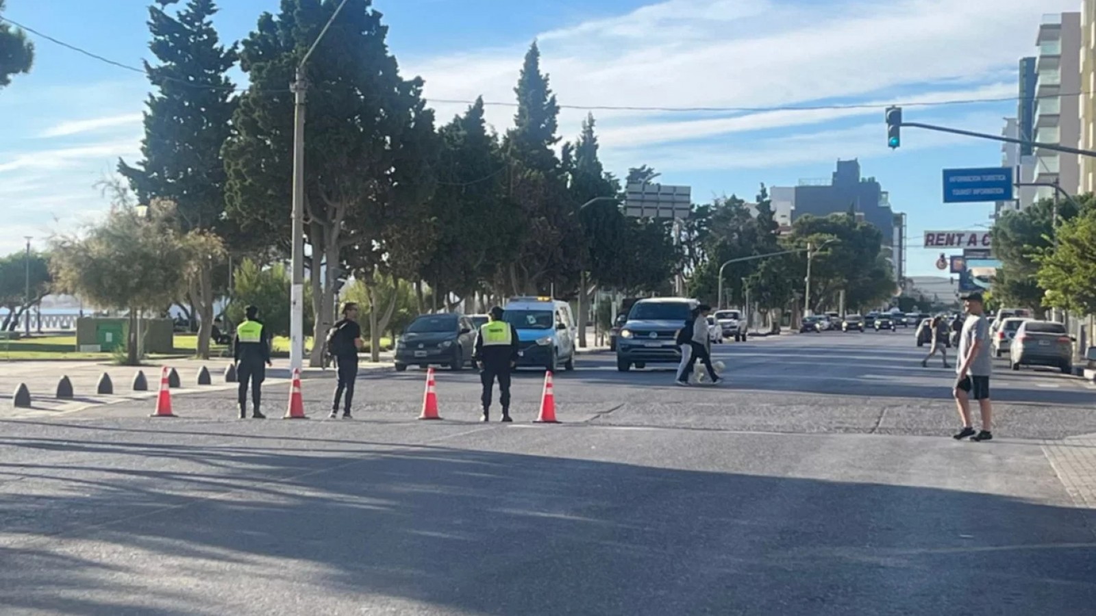 Corte en Avenida Roca por la llegada de un crucero