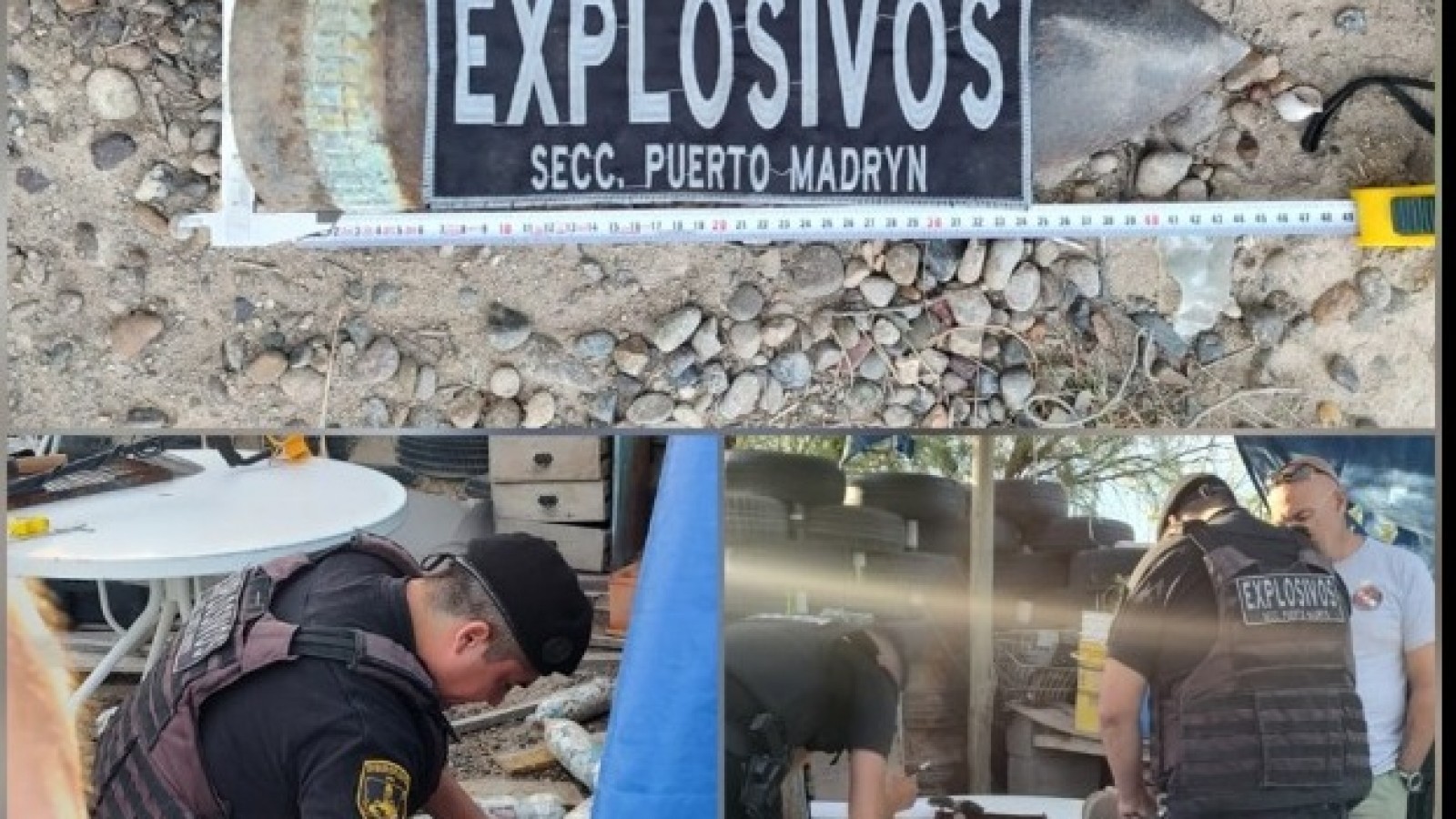 Hallaron un proyectil de artillería naval en plena calle
