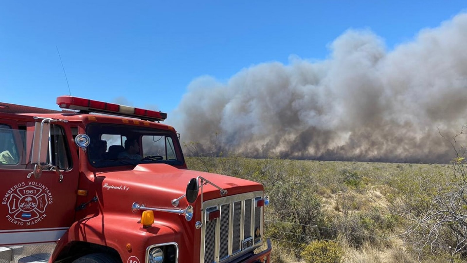 Ruta Nacional 3: Piden precaución en el tramo Puerto Madryn-Arroyo Verde por el humo