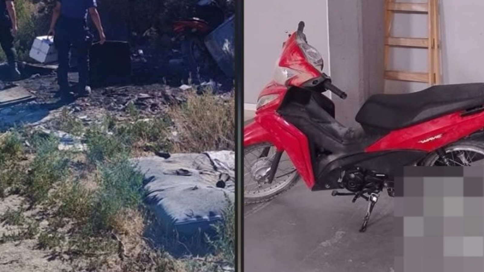 Recuperaron en un descampado una moto robada en una pesquera
