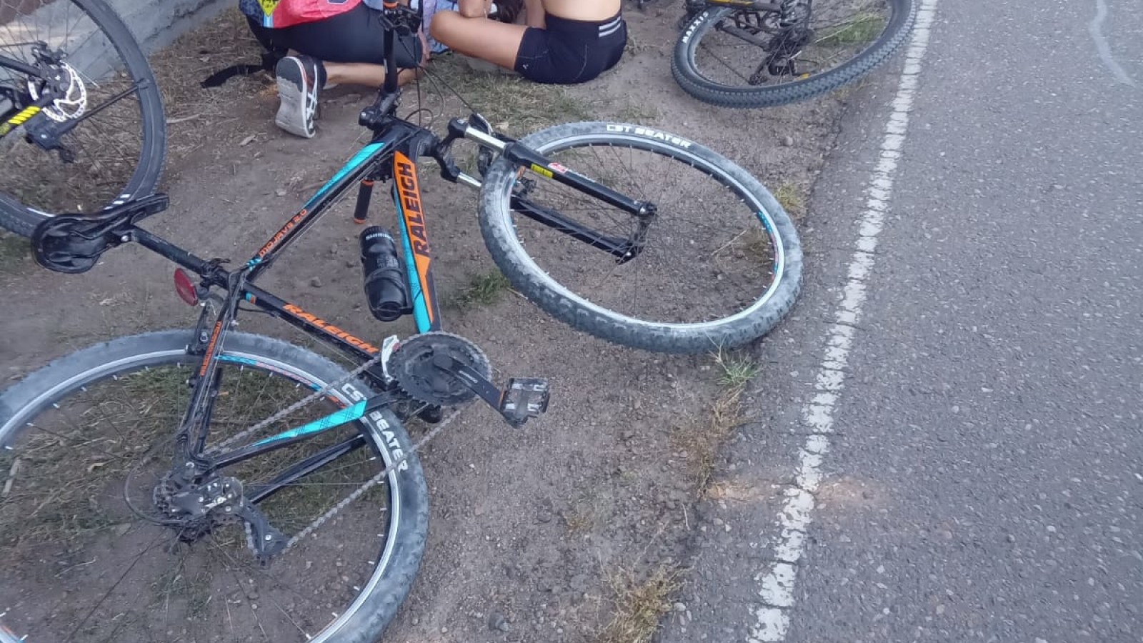 Una ciclista sufrió una caída en Ruta 7 tras la picadura de una abeja