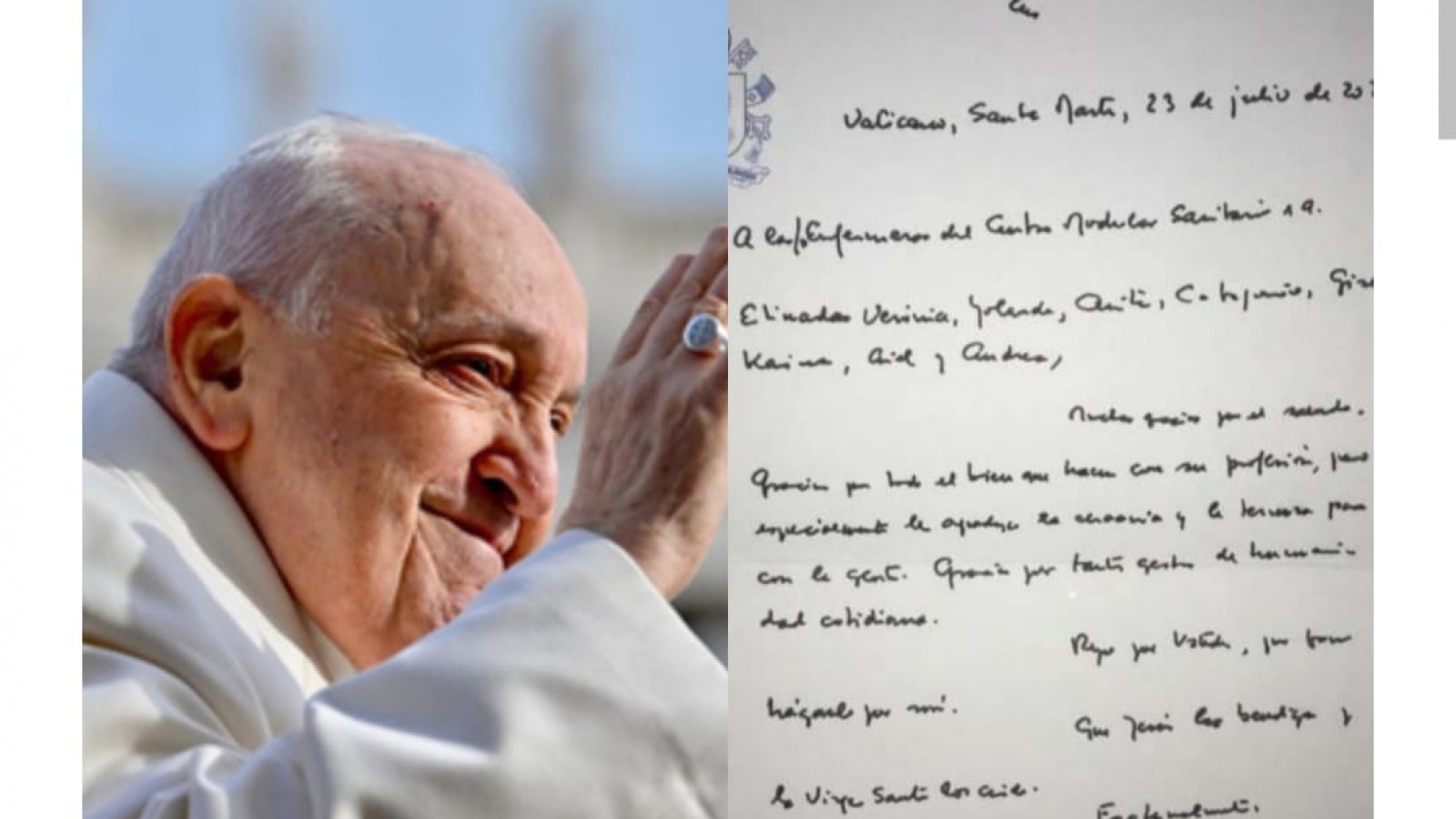 La carta del Papa Francisco que unió al Vaticano con Puerto Madryn: "Rezo por ustedes, por favor háganlo por mí"