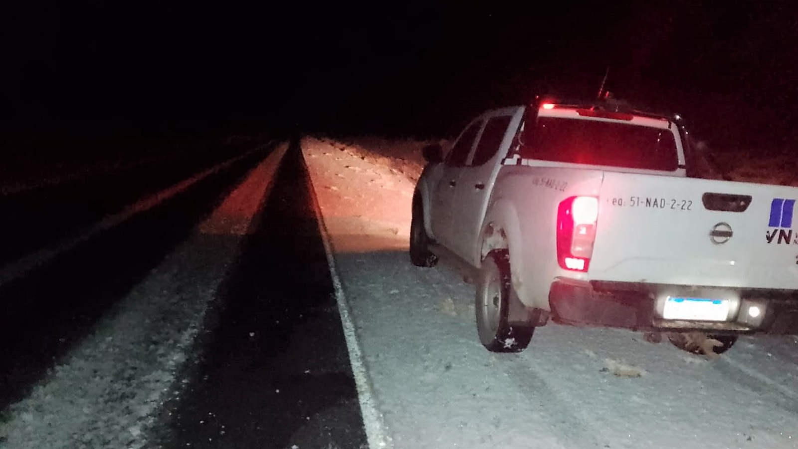 Hielo y nieve complican las rutas chubutenses: recomiendan precaución