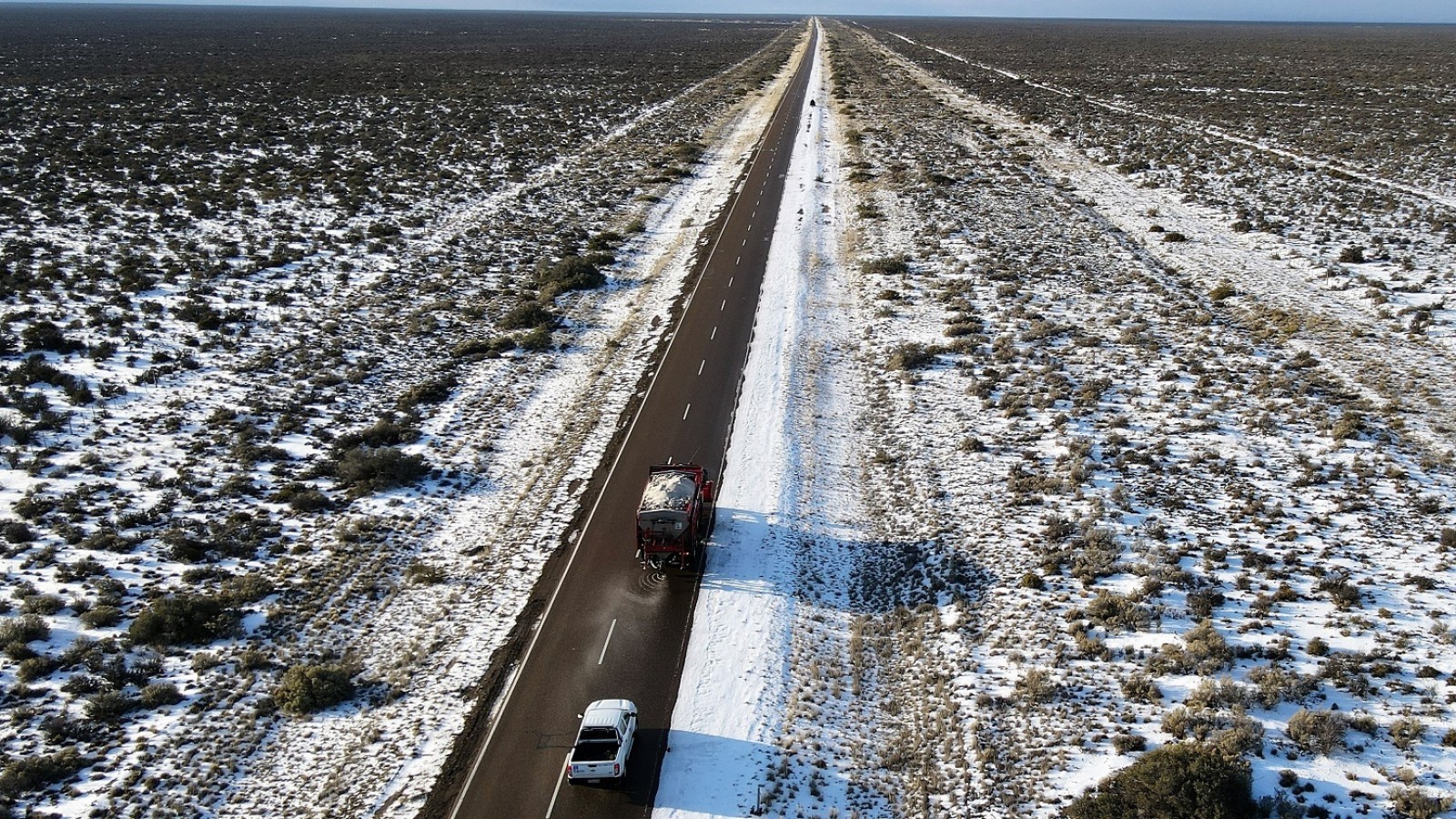 Refuerzo de Vialidad Nacional en las rutas de Chubut ante la ola de frío extremo