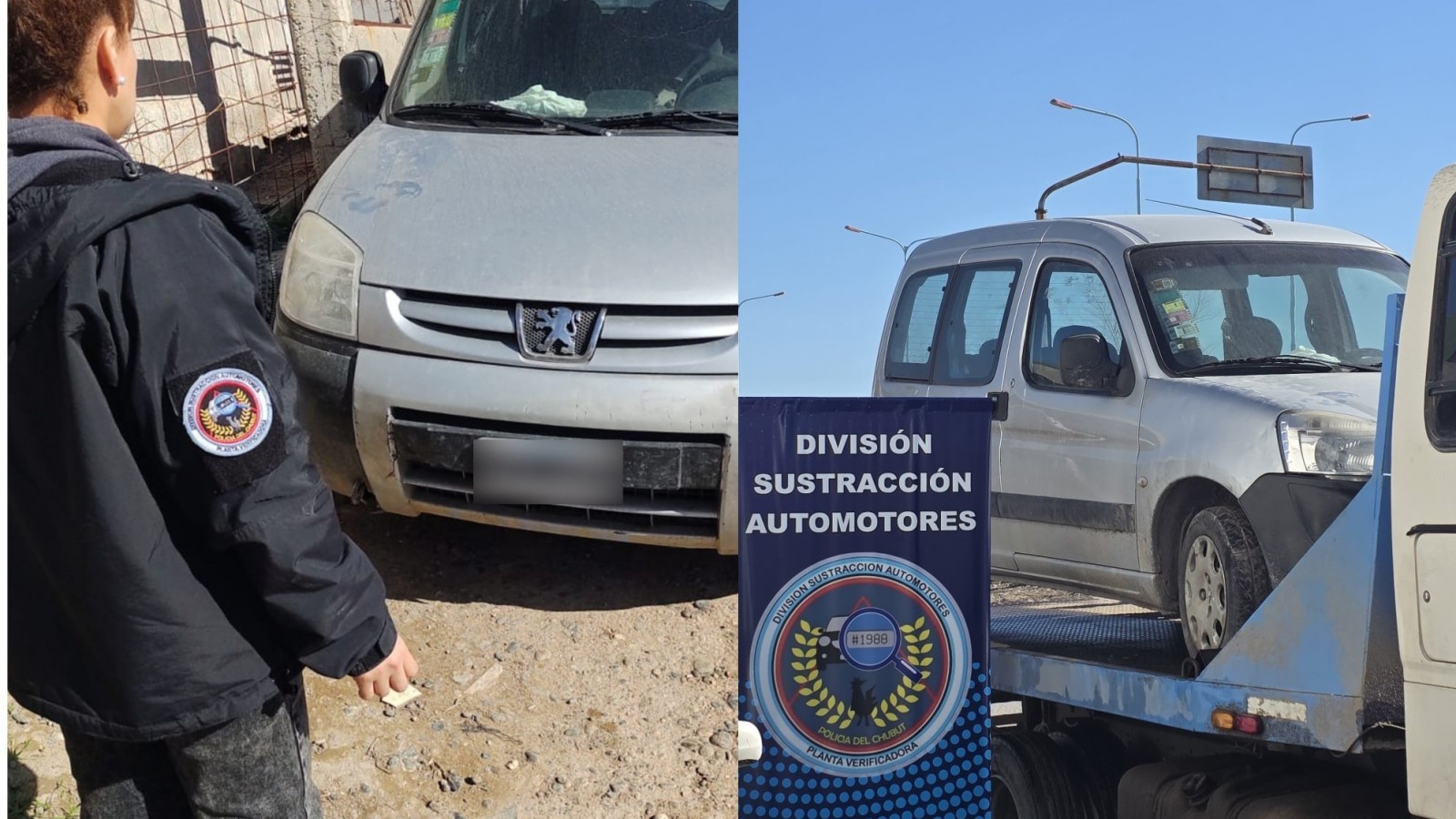 Encontraron en Trelew un auto robado en Mar del Plata: tenía patente falsa