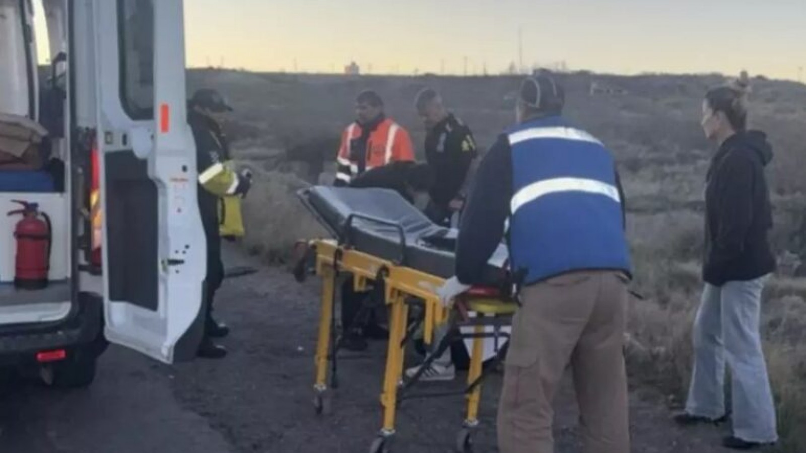 Puerto Madryn: un ciclista resultó herido tras ser embestido en el ingreso norte