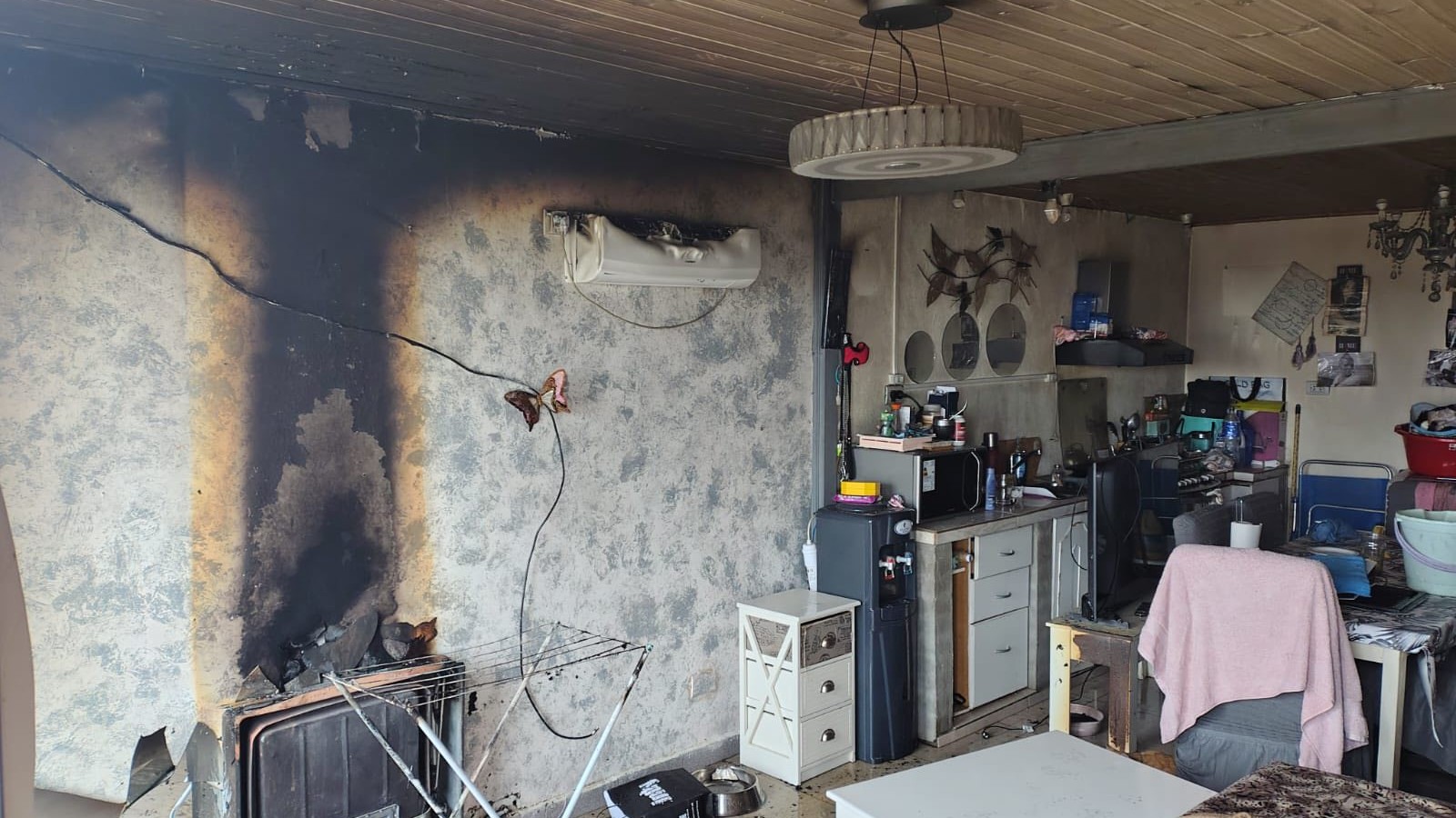 Principio de incendio en una vivienda de Playa Unión