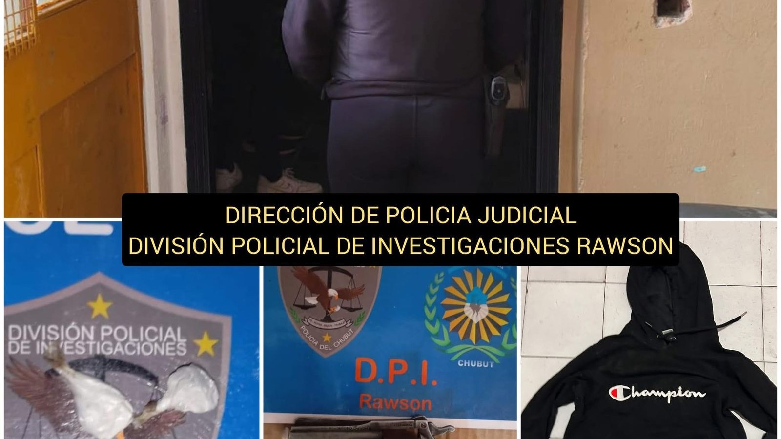 Secuestran pertenencias robadas, un arma y marihuana en Rawson