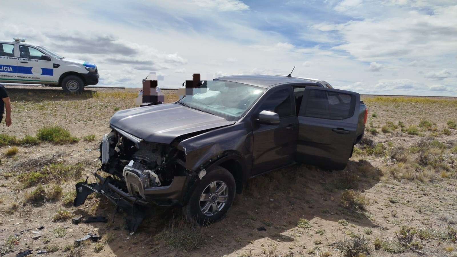 Familia de Madryn chocó con un guanaco en la Ruta 3