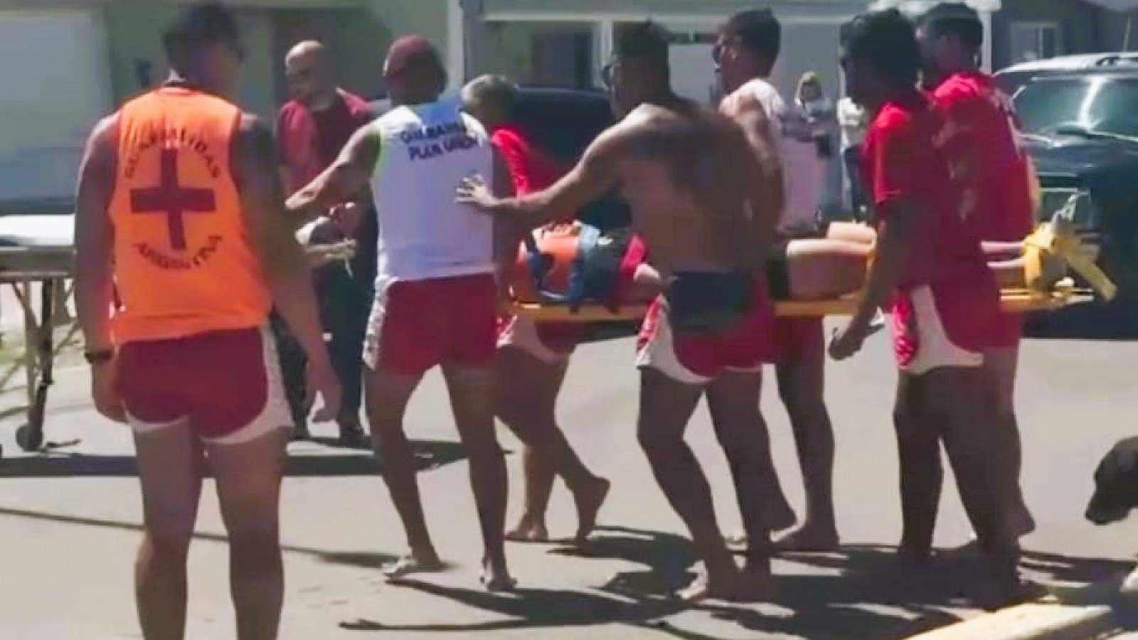 Trasladaron al hospital a un motociclista tras un fuerte golpe en la costa de Playa Unión