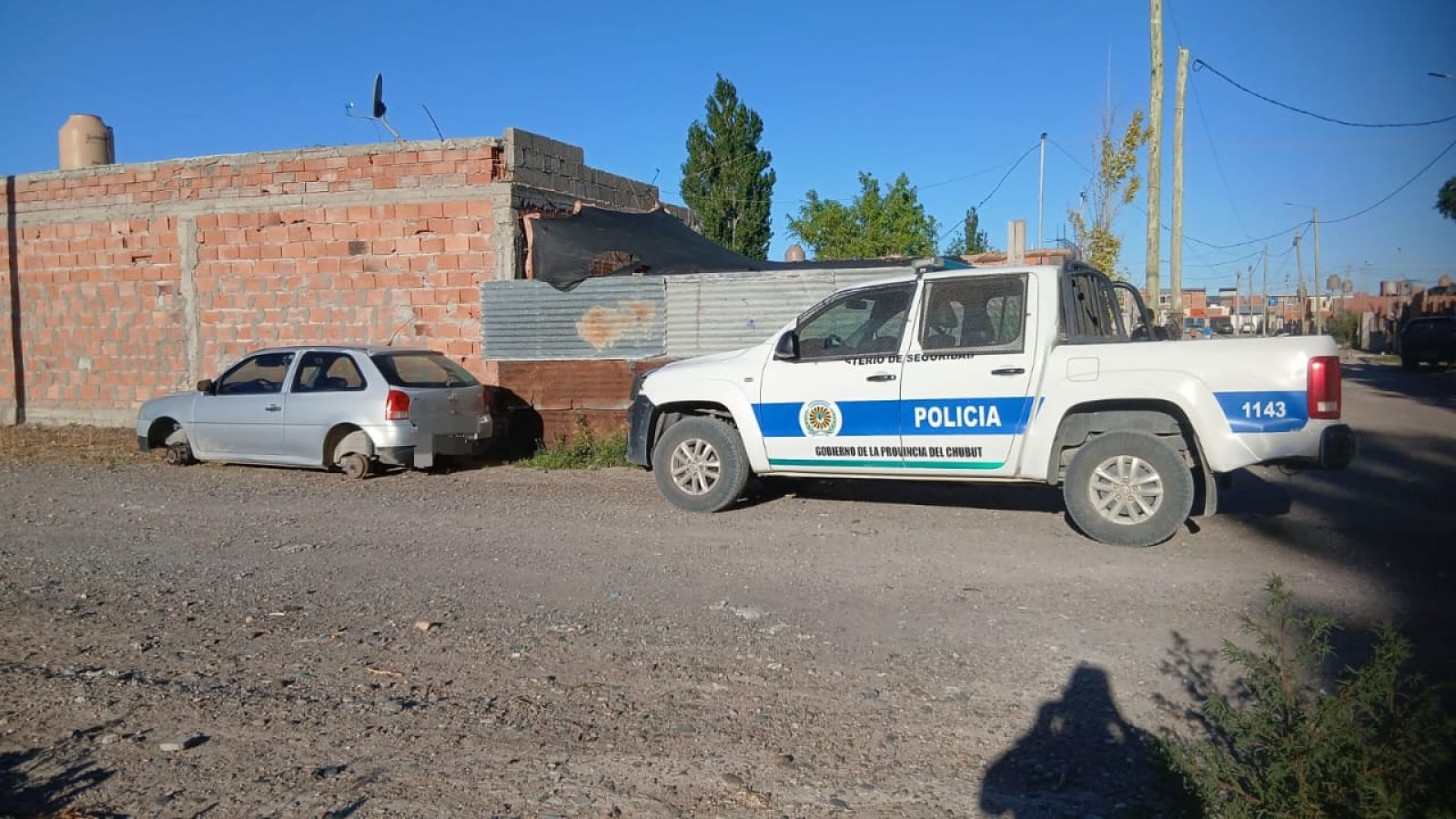 Trelew: abandonaron un vehículo robado a los pocos minutos del hecho
