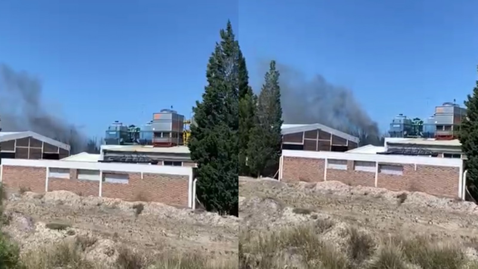 Incendio en un depósito de Conarpesa: bomberos luchan contra el fuego y ráfagas de 74 km/h