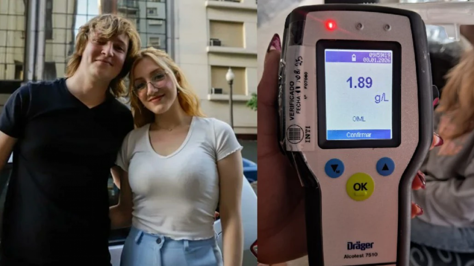 Una influencer libertaria chocó con 1,89 de alcohol en sangre en la Costa Atlántica