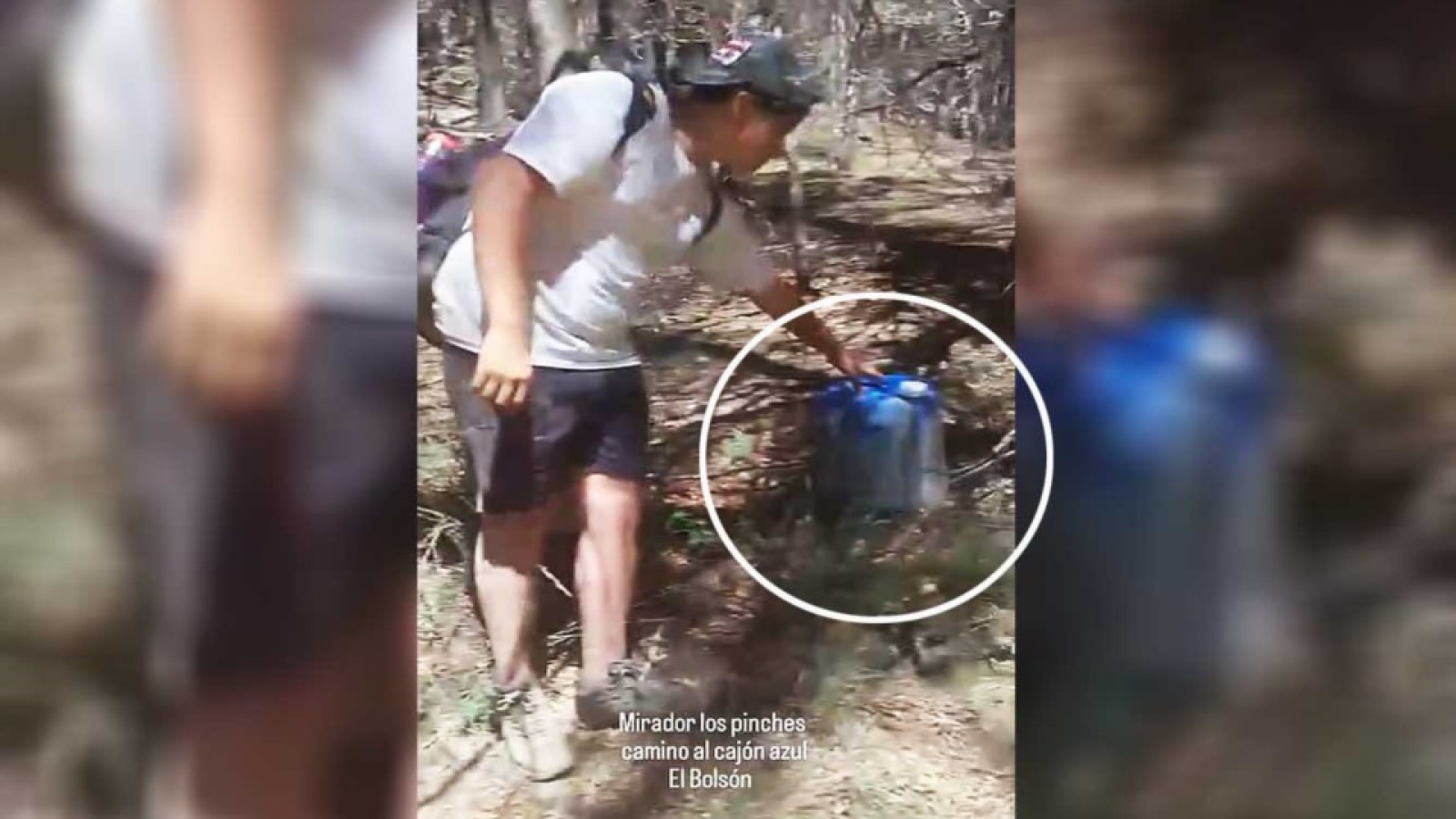 Hallaron un bidón con nafta en un sendero del Cajón del Azul
