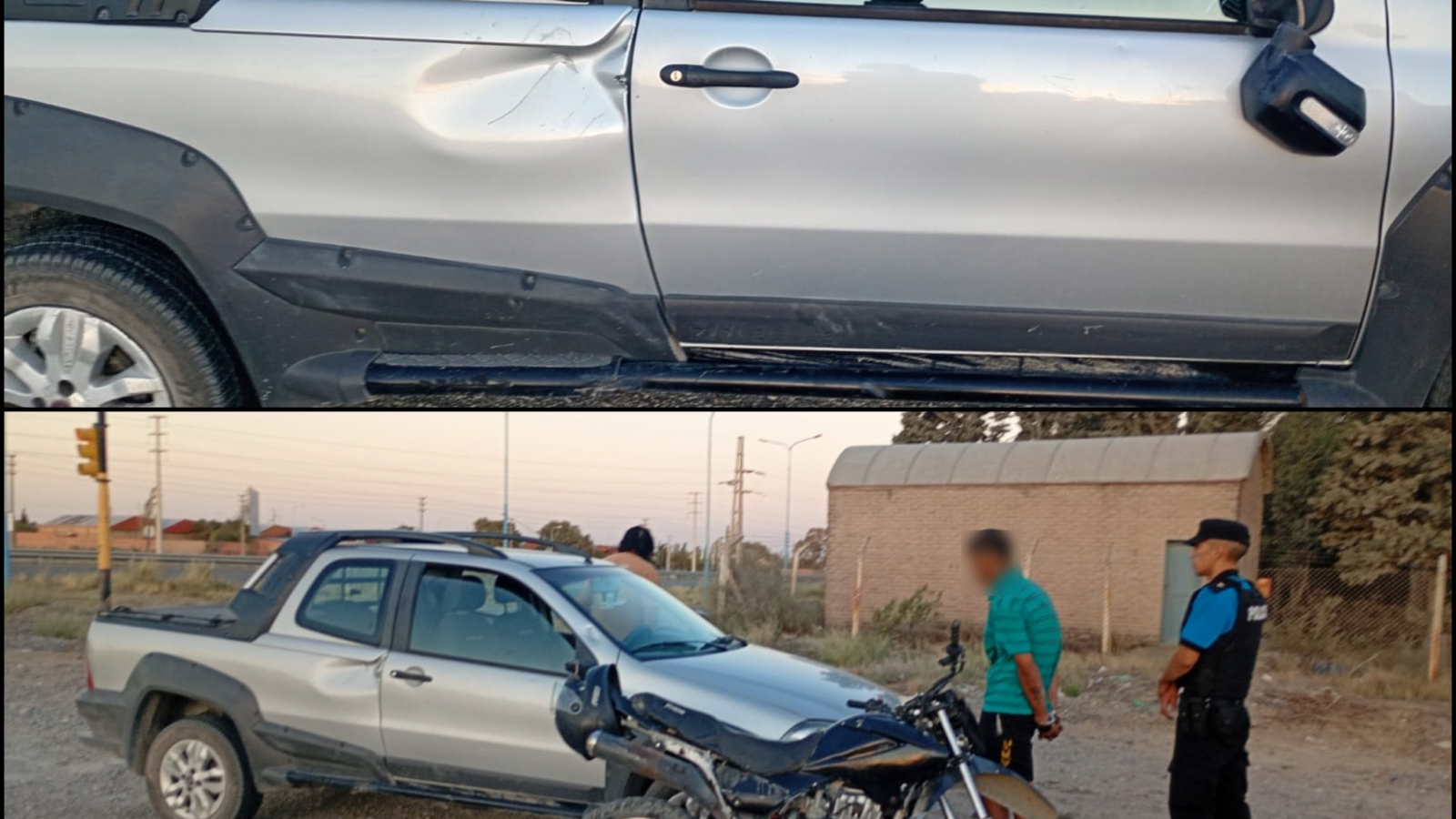 Manejaba ebrio una moto, chocó y quiso escapar