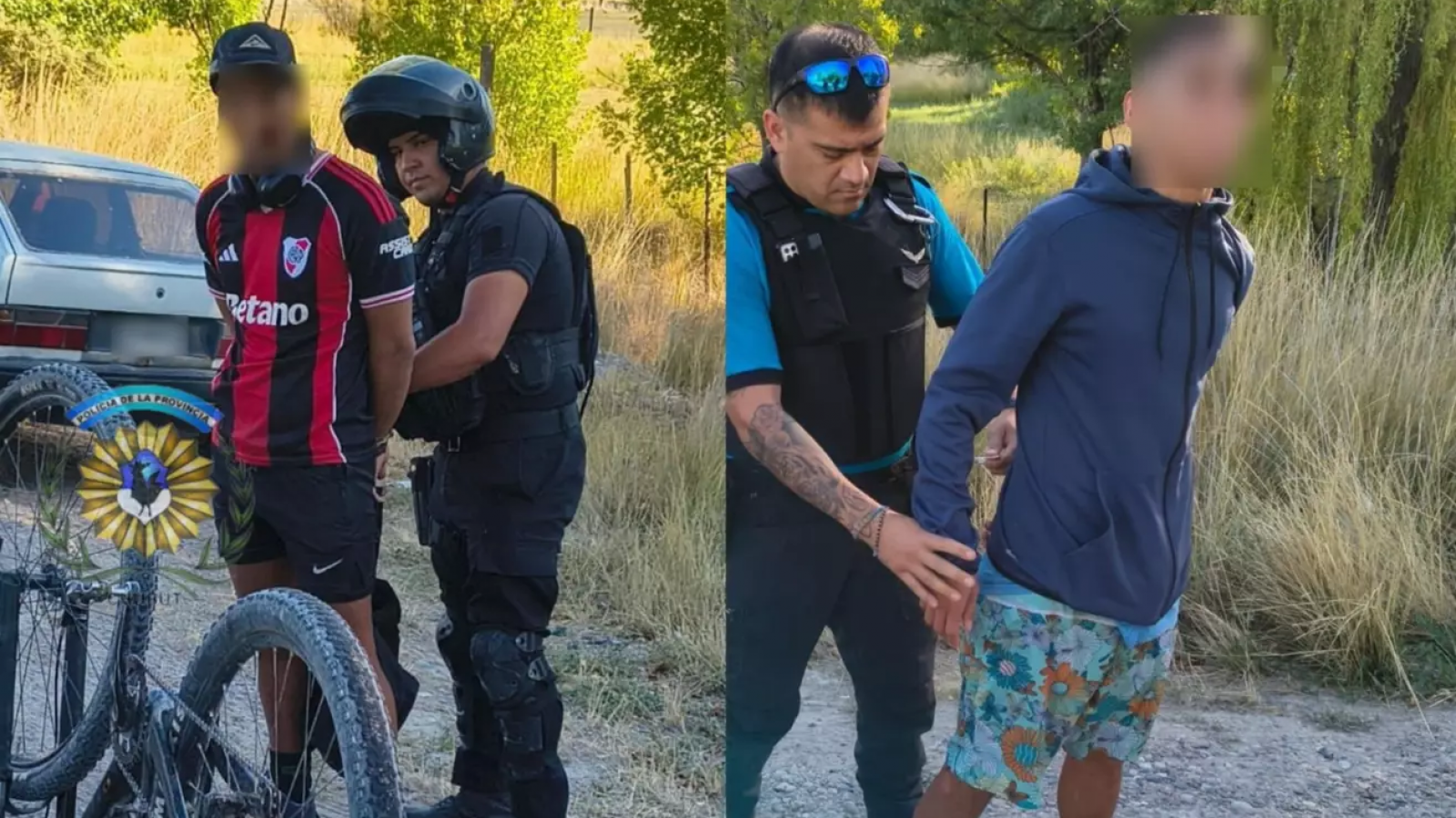 Detienen a dos hombres que circulaban en bicicletas robadas en Trelew