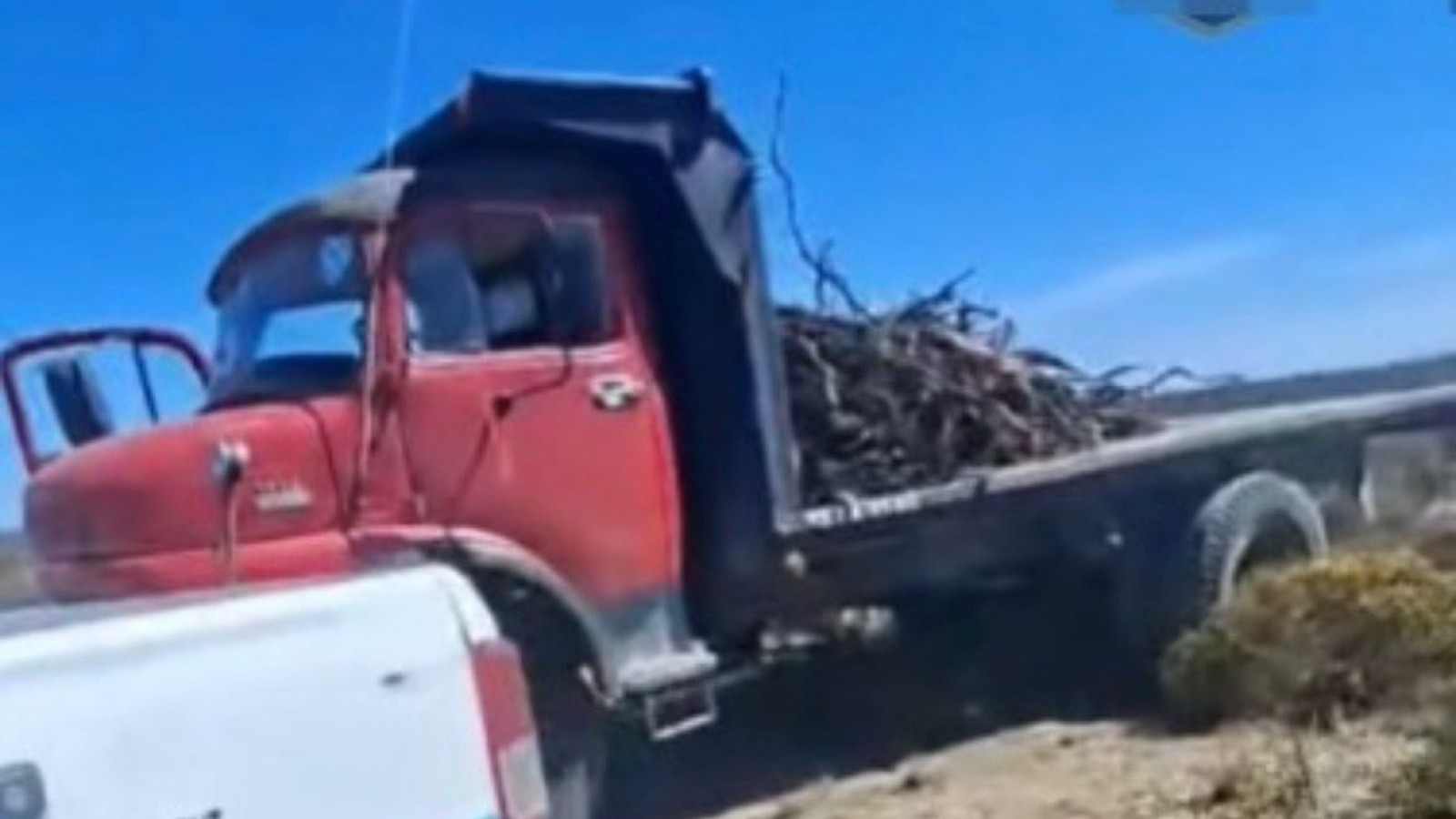 Intentó escapar con un camión cargado de leña y casi embiste a la Policía en Puerto Madryn