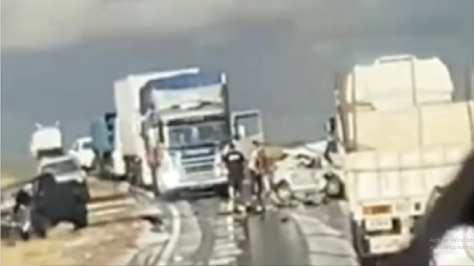 Impactante video del día del choque fatal en Ruta 3 en Garayalde: así estaba la ruta bajo la lluvia
