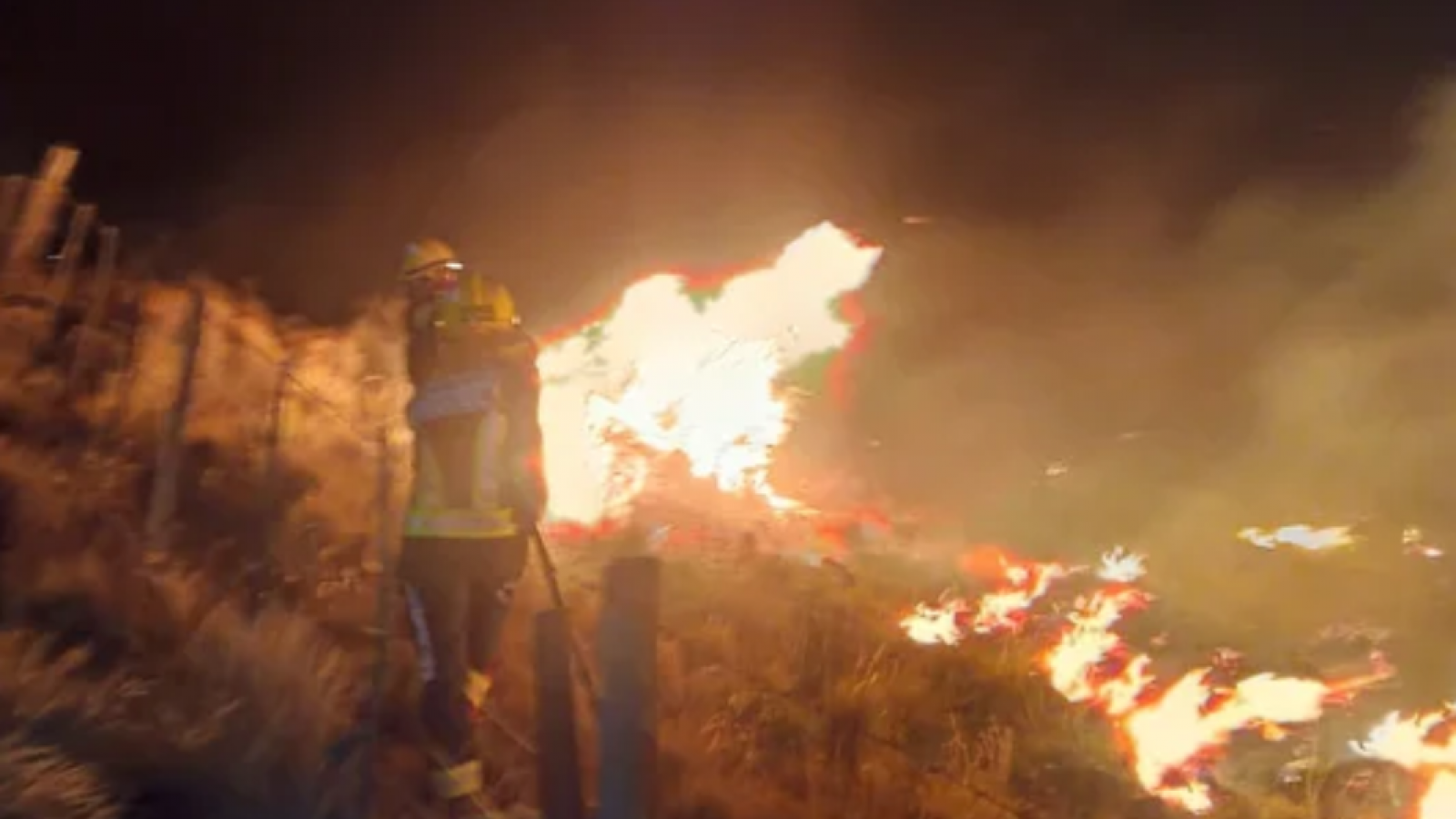 Controlaron un incendio de pastizales en la zona de Nahuelpan