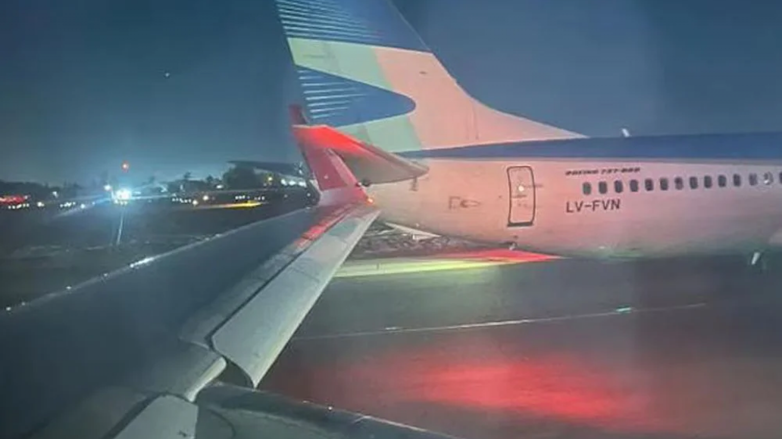 Un avión argentino quedó fuera de servicio tras un impacto en Chile
