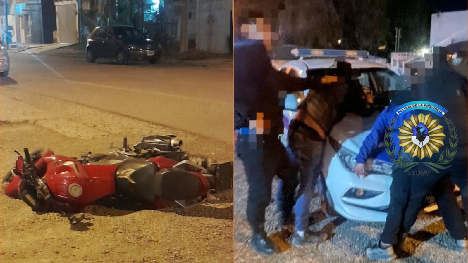 Los atraparon mientras empujaban una moto robada y trataron de esconderse debajo de una camioneta
