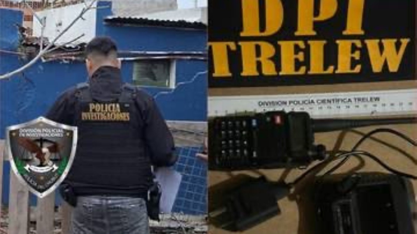 Allanamiento en Trelew por un presunto hurto: secuestran equipos de comunicación y un vehículo