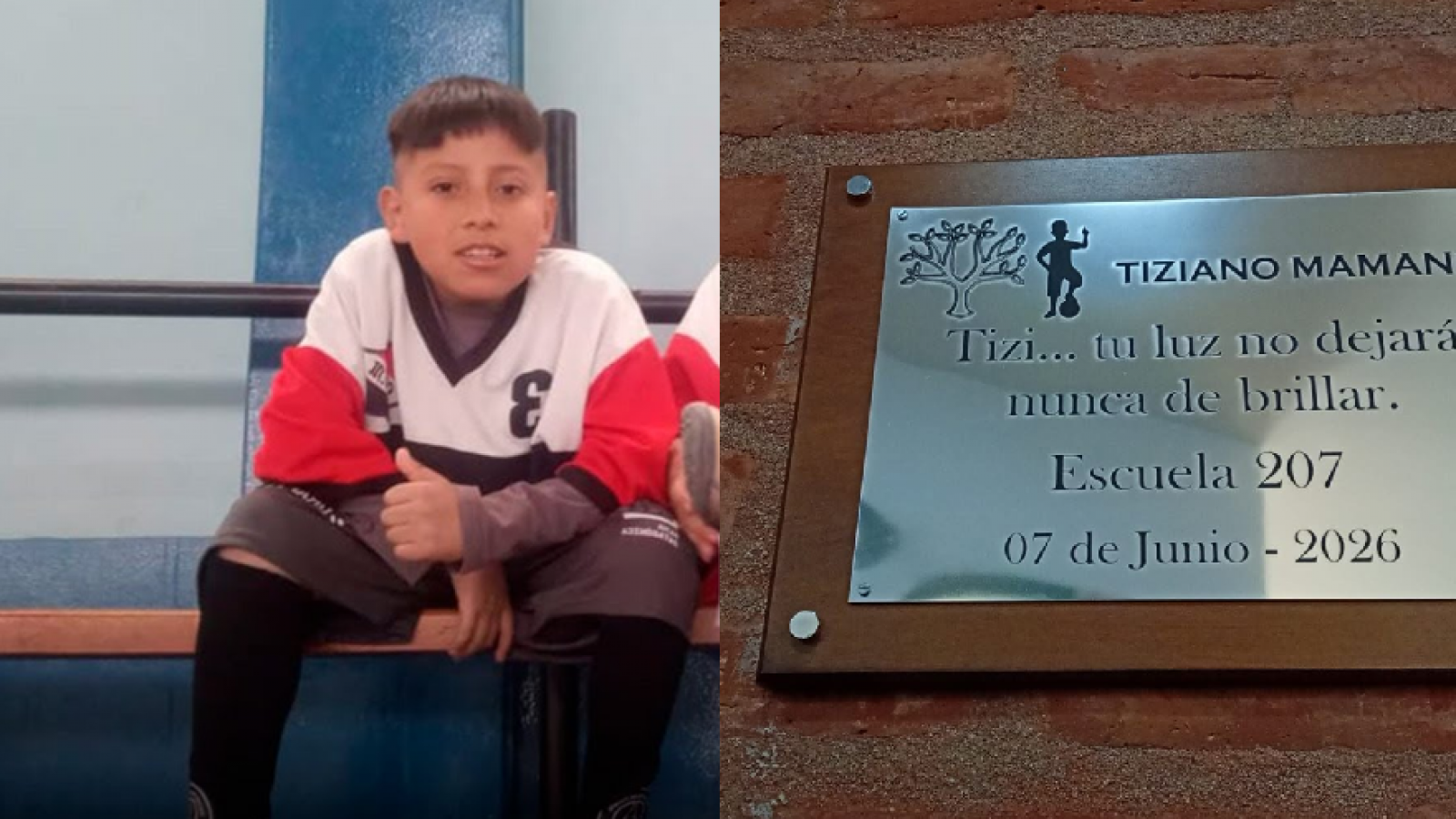 El tierno homenaje de la Escuela N° 207 a Tiziano Mamani, el niño futbolista fallecido en Paso de Indios