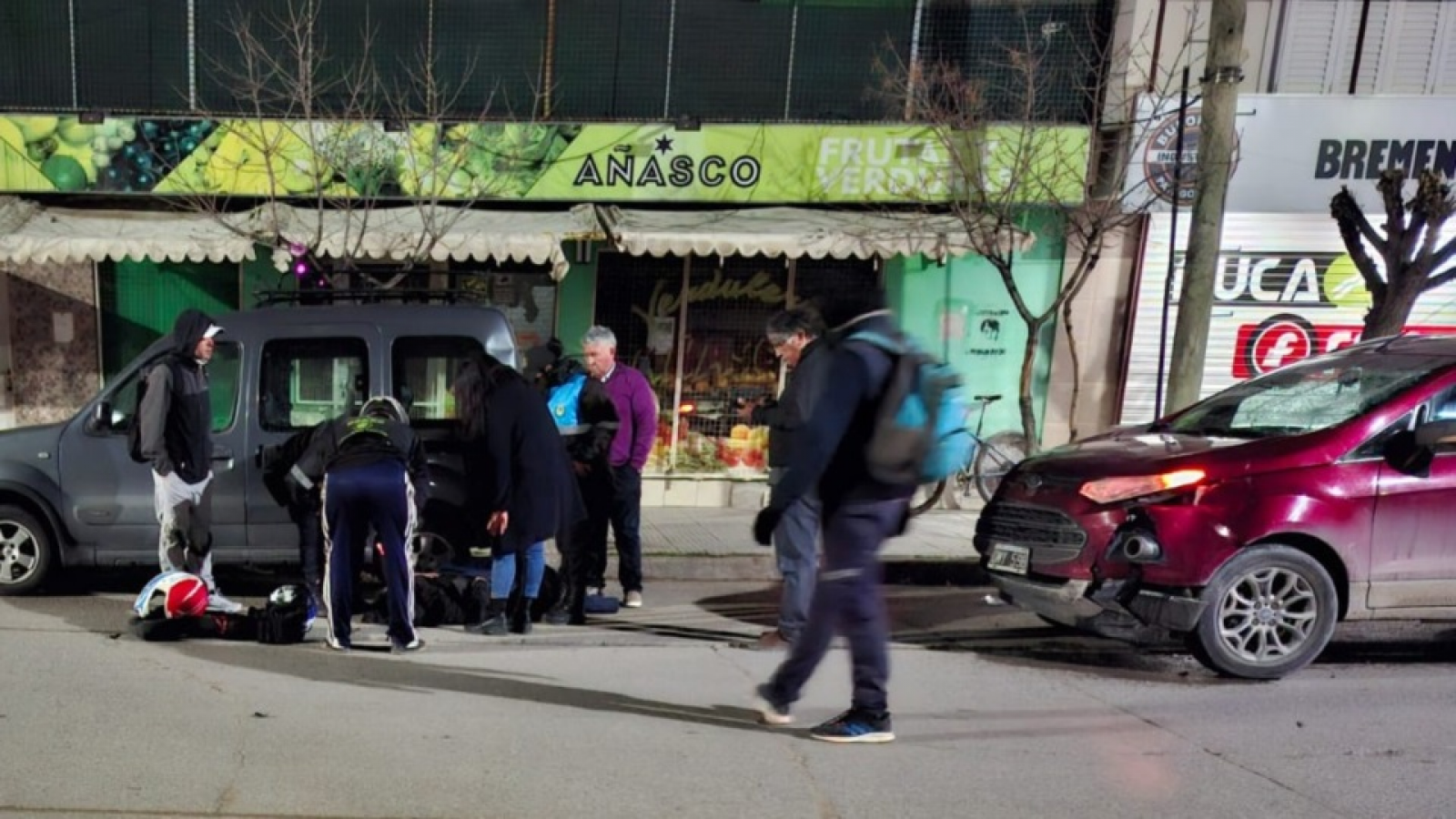 Motociclista alcoholizado resultó herido tras chocar con una camioneta en Trelew