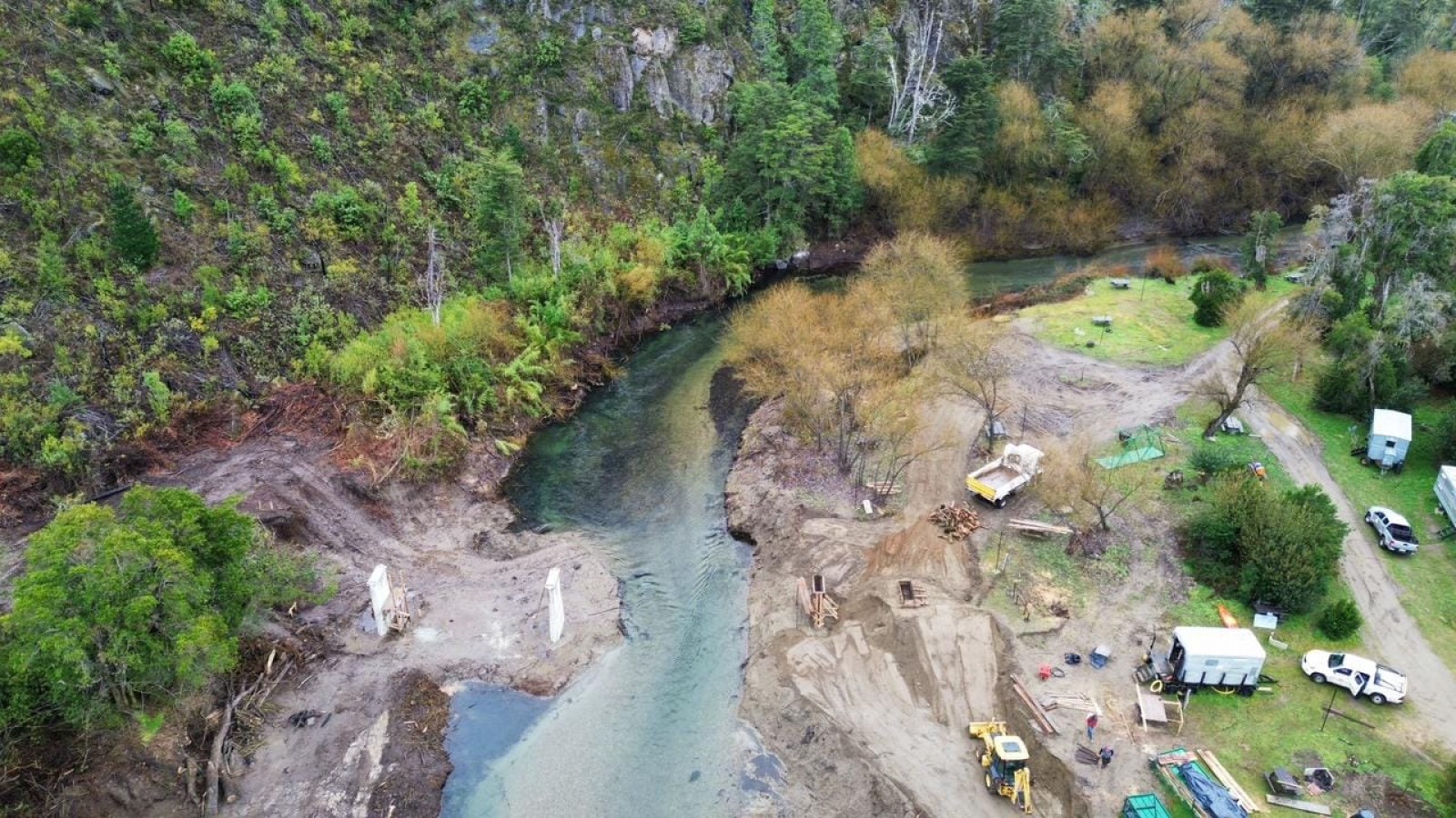 Organismos provinciales ejecutan obra que permitirá unir la Huella Andina