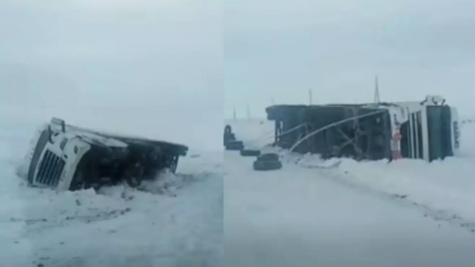 Dos camiones volcaron en la Ruta 260 y piden extremar las precauciones