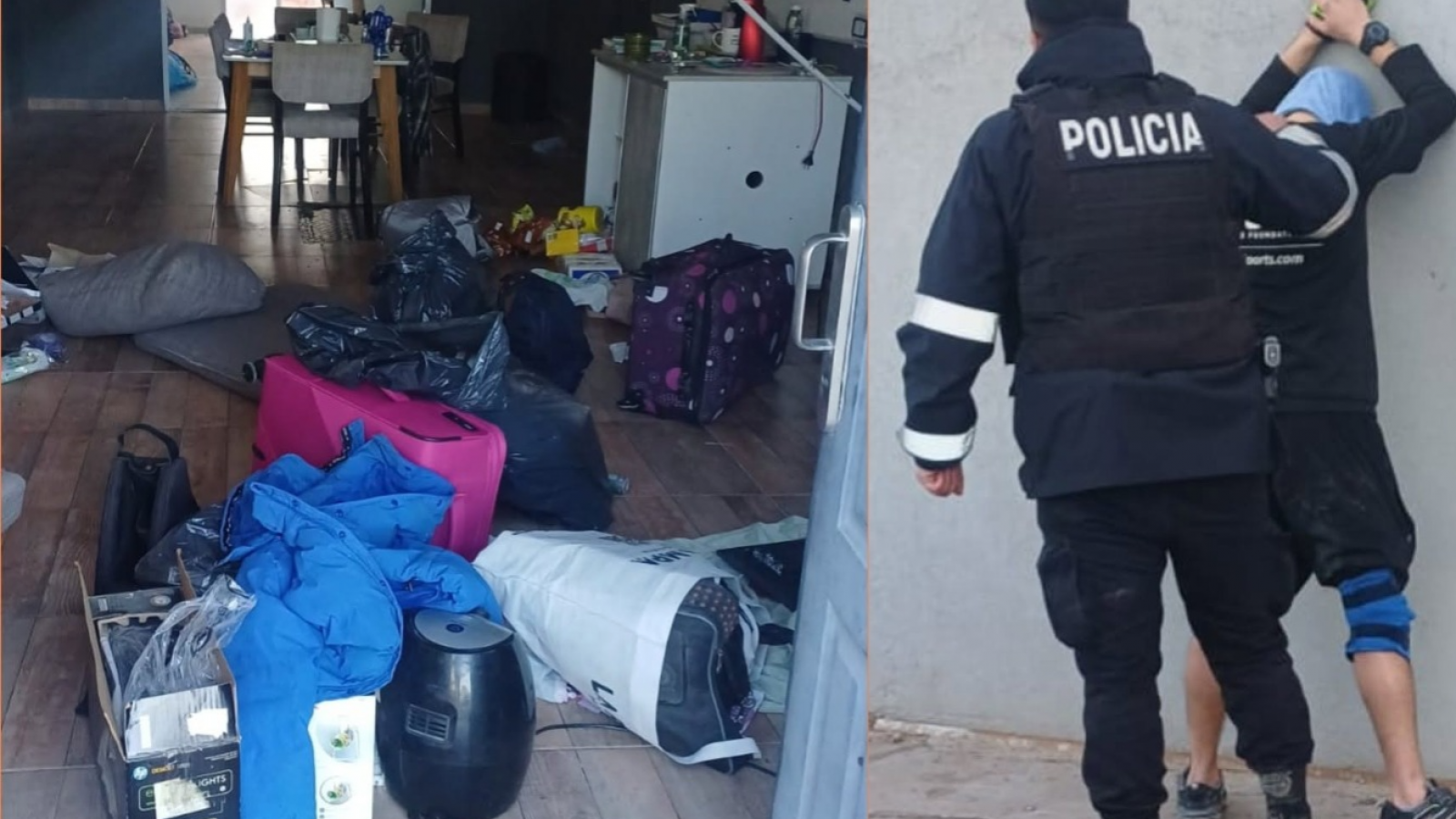 Sorprendieron a dos ladrones dentro de una vivienda en Trelew: uno fue detenido