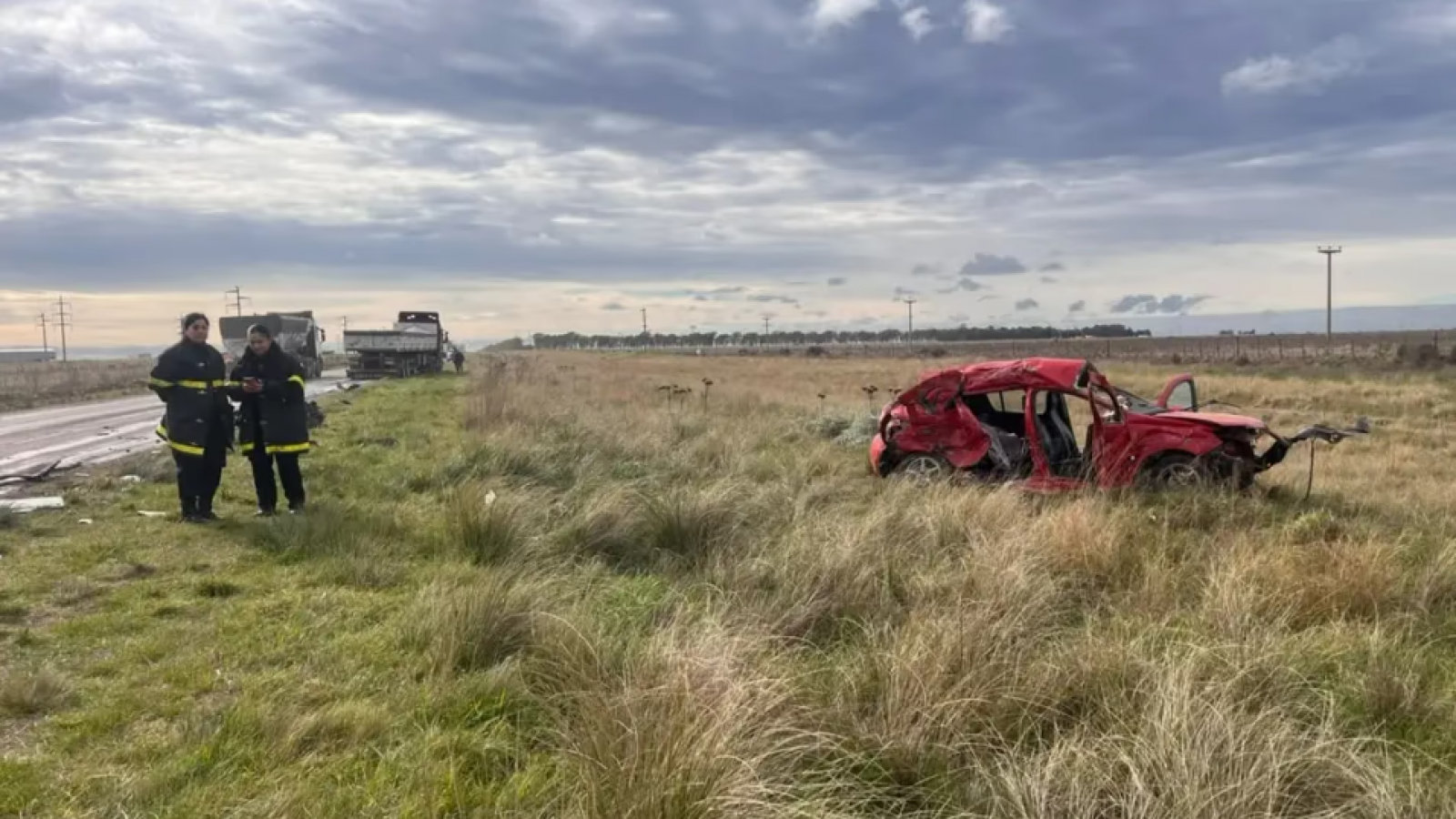 Choque fatal en la Ruta 51: murió una mujer de 85 años y un camionero de Rada Tilly resultó ileso