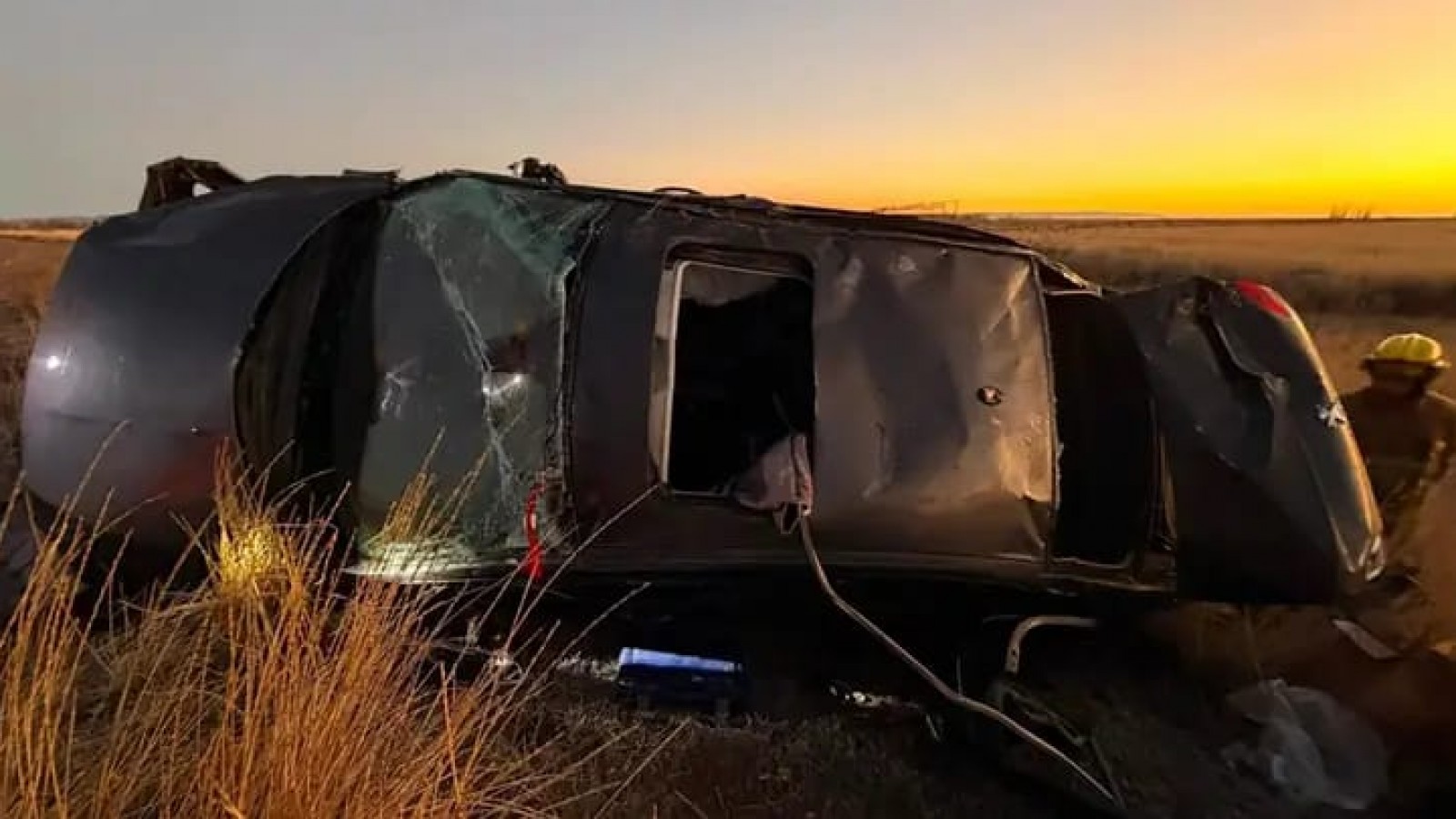 Vuelco en una ruta de Chubut: dos personas fueron trasladadas al hospital