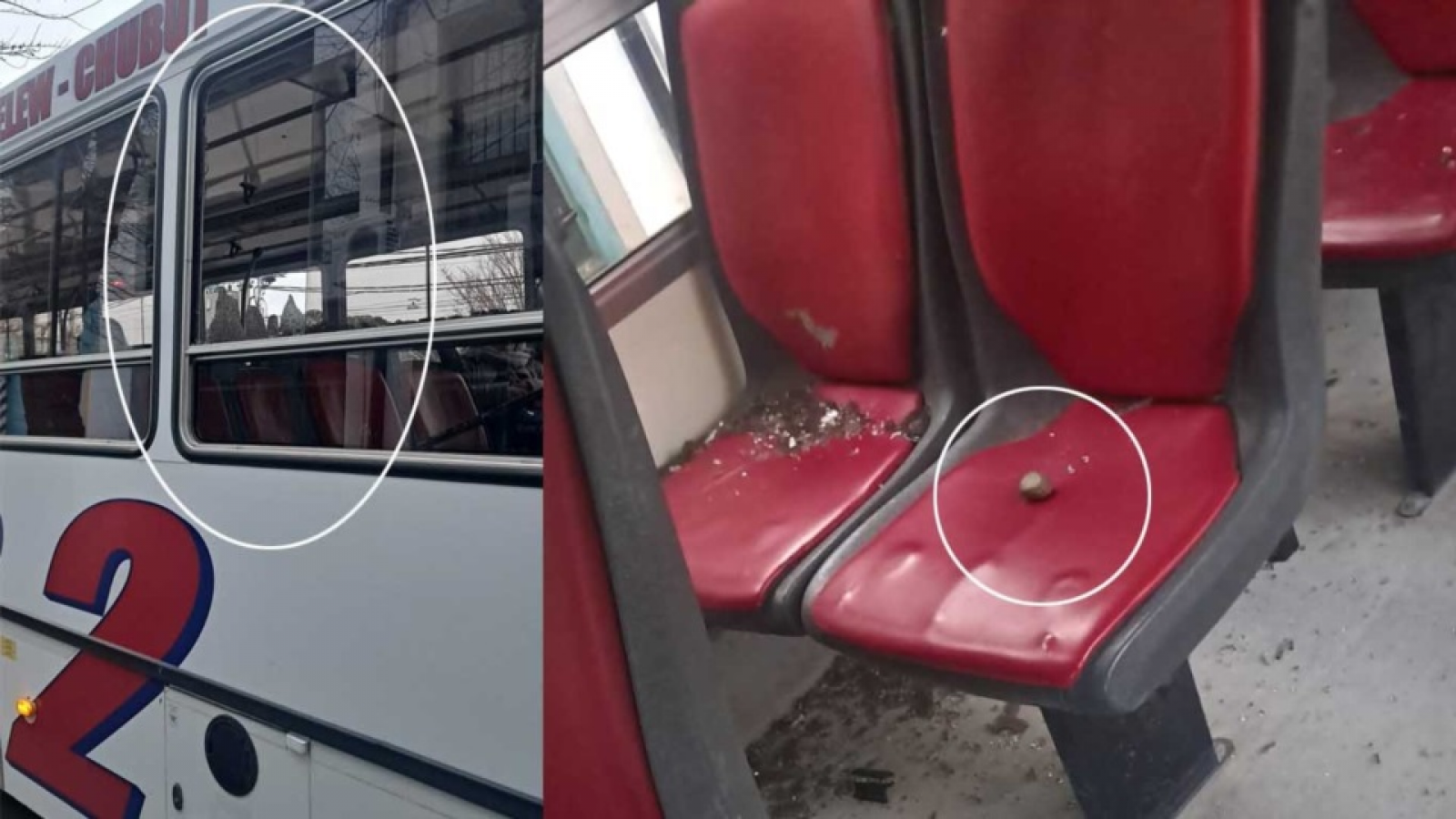 Apedrearon un colectivo de "El 22" en Trelew y rompieron dos vidrios
