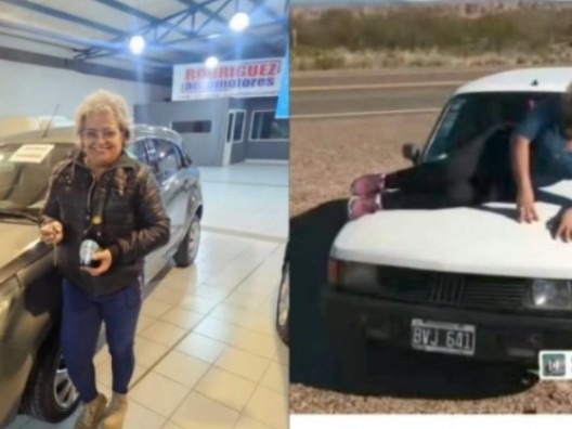 Puerto Madryn: cambió el auto con esfuerzo y despidió al que la acompañó en tantos viajes