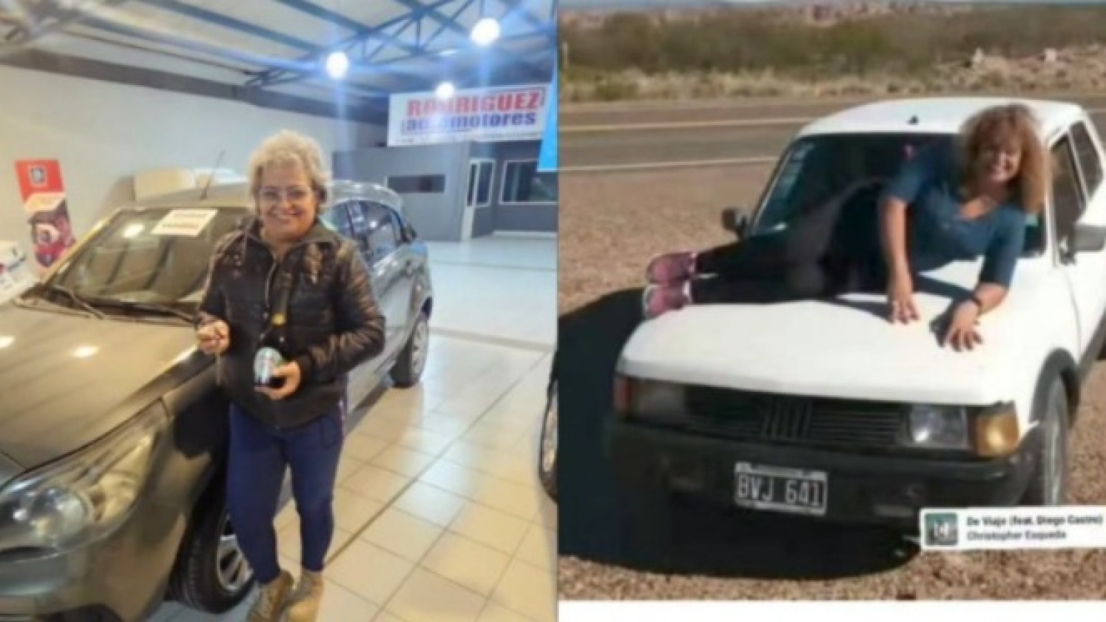 Puerto Madryn: cambió el auto con esfuerzo y despidió al que la acompañó en tantos viajes