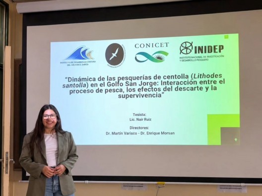 Puerto Madryn: Nair Ruiz se doctoró con una investigación sobre la centolla del Golfo San Jorge