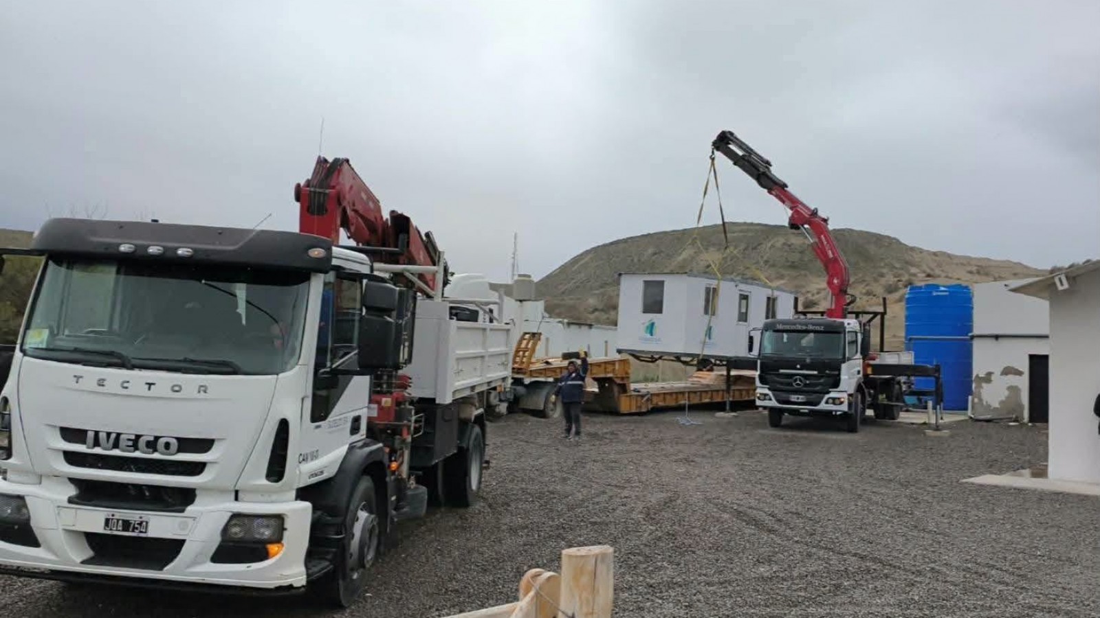 Chubut: comenzó la obra de la nueva cisterna para garantizar el abastecimiento de agua en Puerto Pirámides