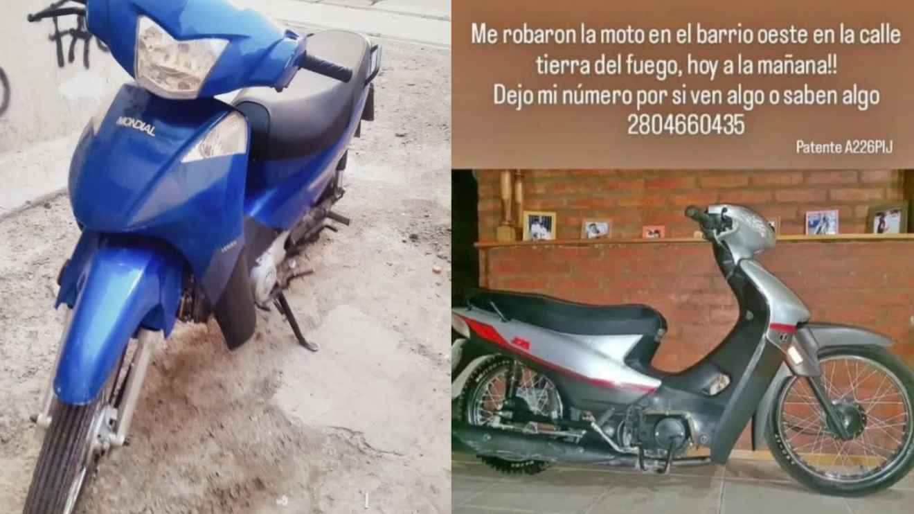 Robaron dos motos en Puerto Madryn y sus dueños piden ayuda para encontrarlas